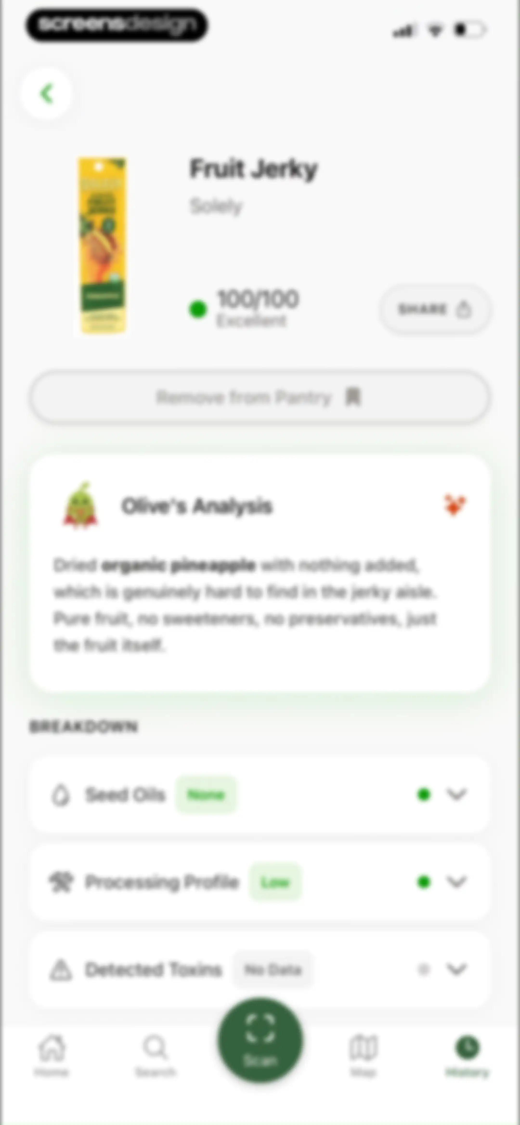 Olive: Food & Cosmetic Scanner screen 108