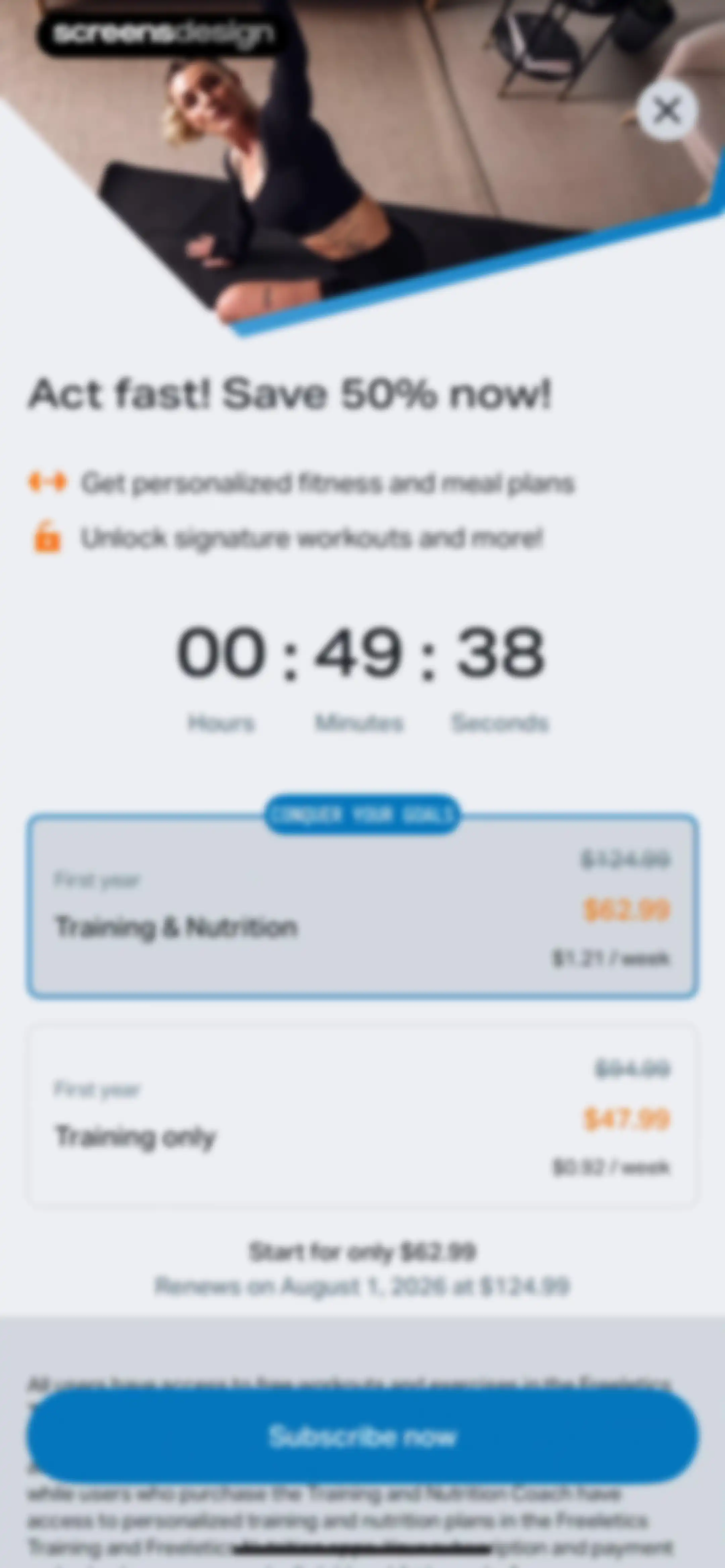 Freeletics: Workouts & Fitness screen 56