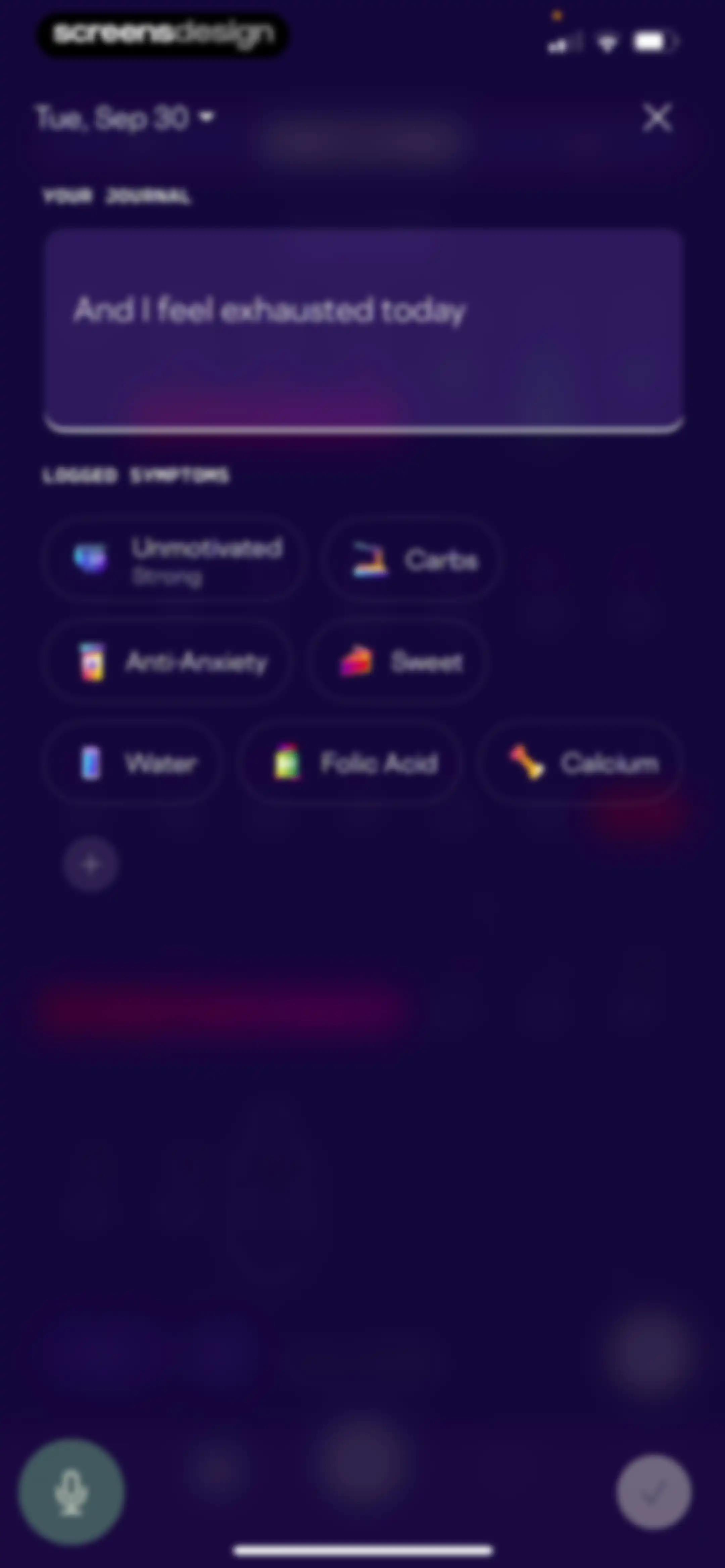 Stardust Period Tracker screen 120