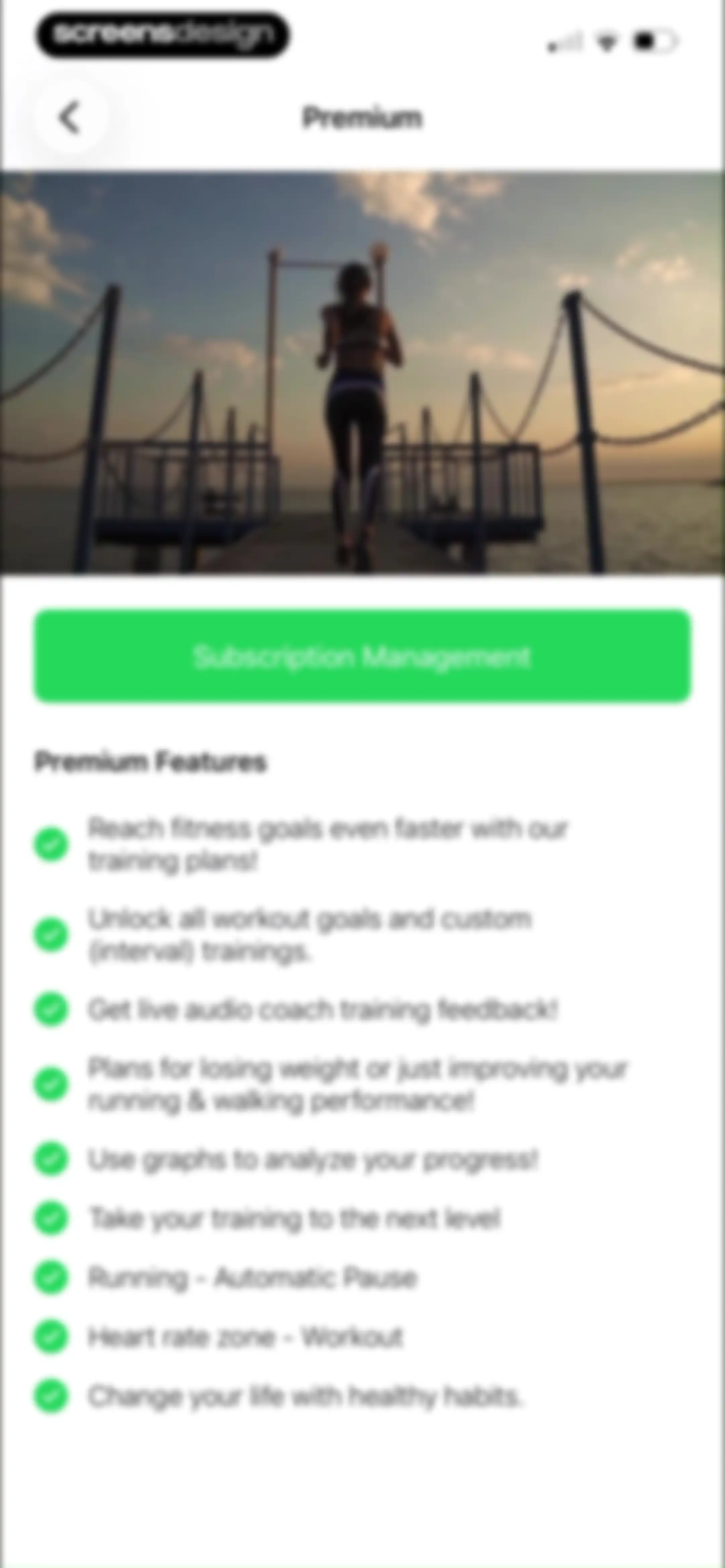 Running Walking Tracker Goals screen 99