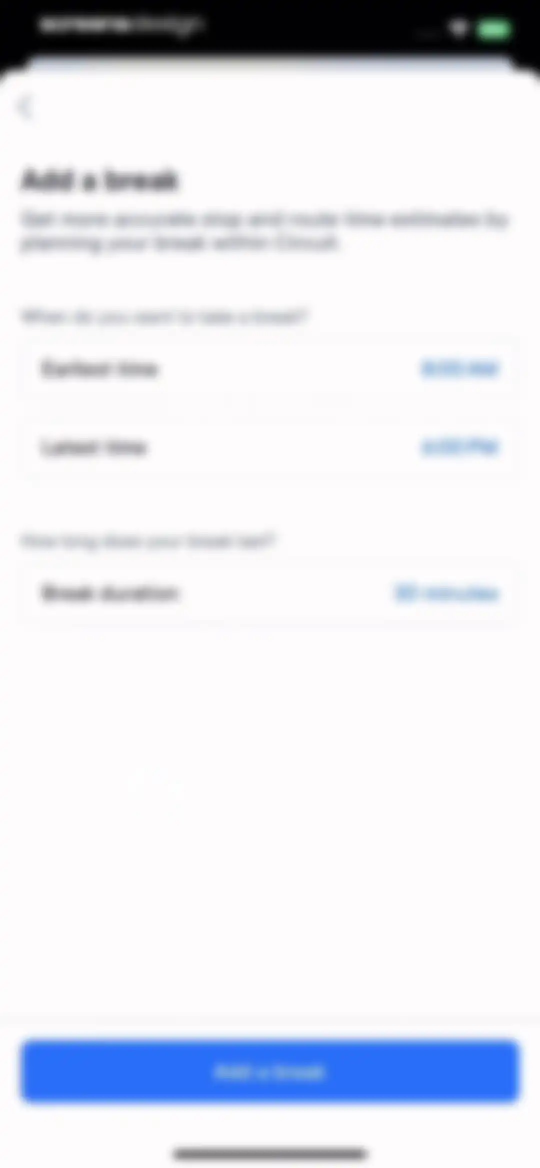 Spoke Route Planner screen 13