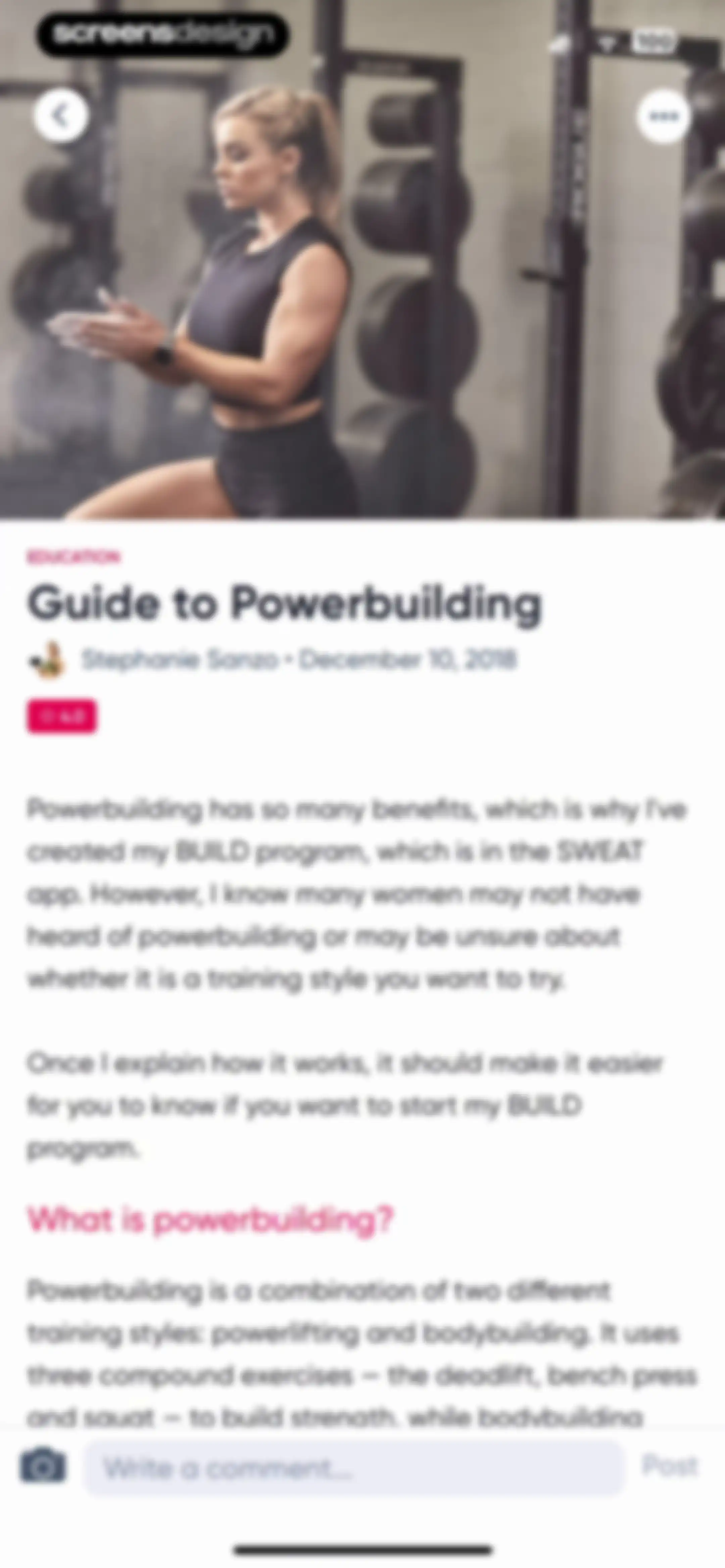 Sweat: Fitness App For Women screen 159