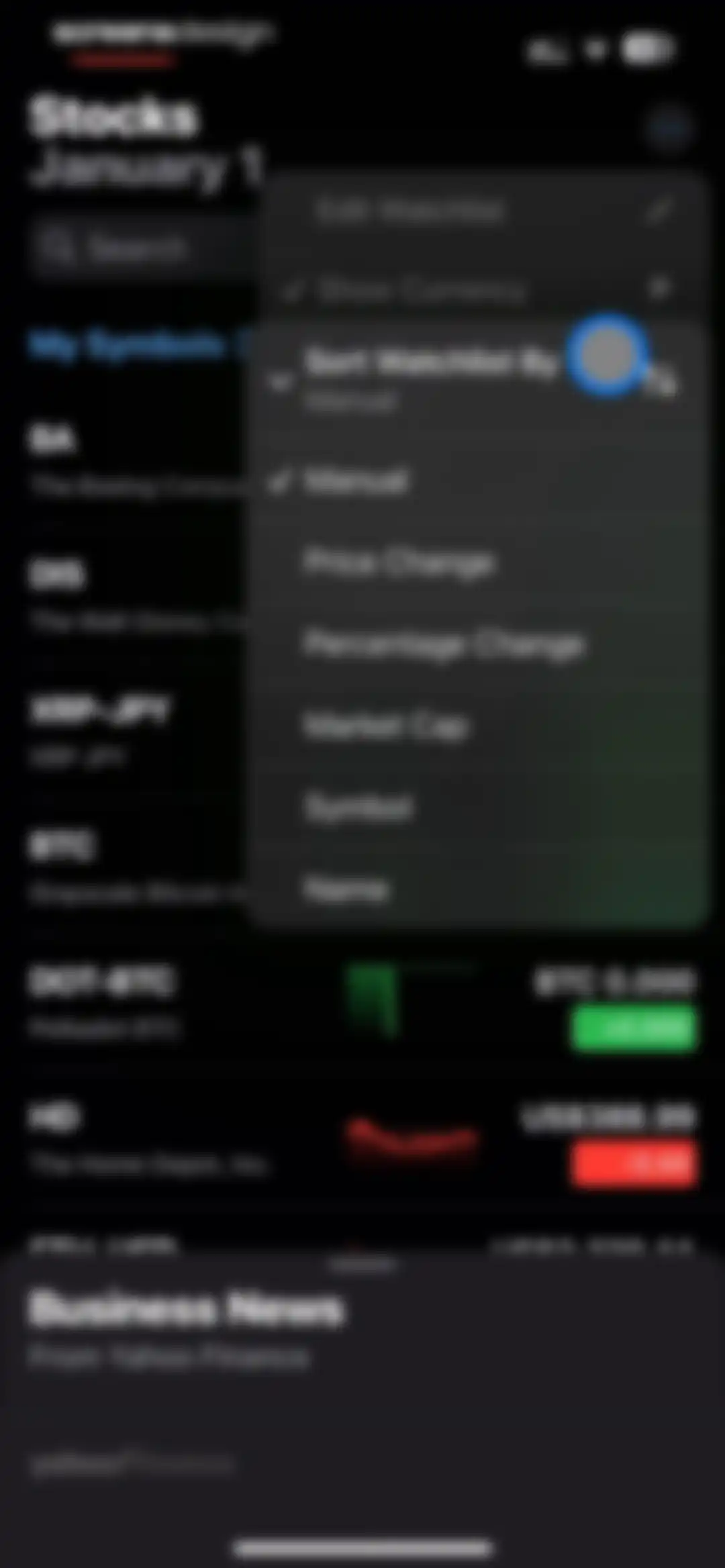 Stocks screen 20