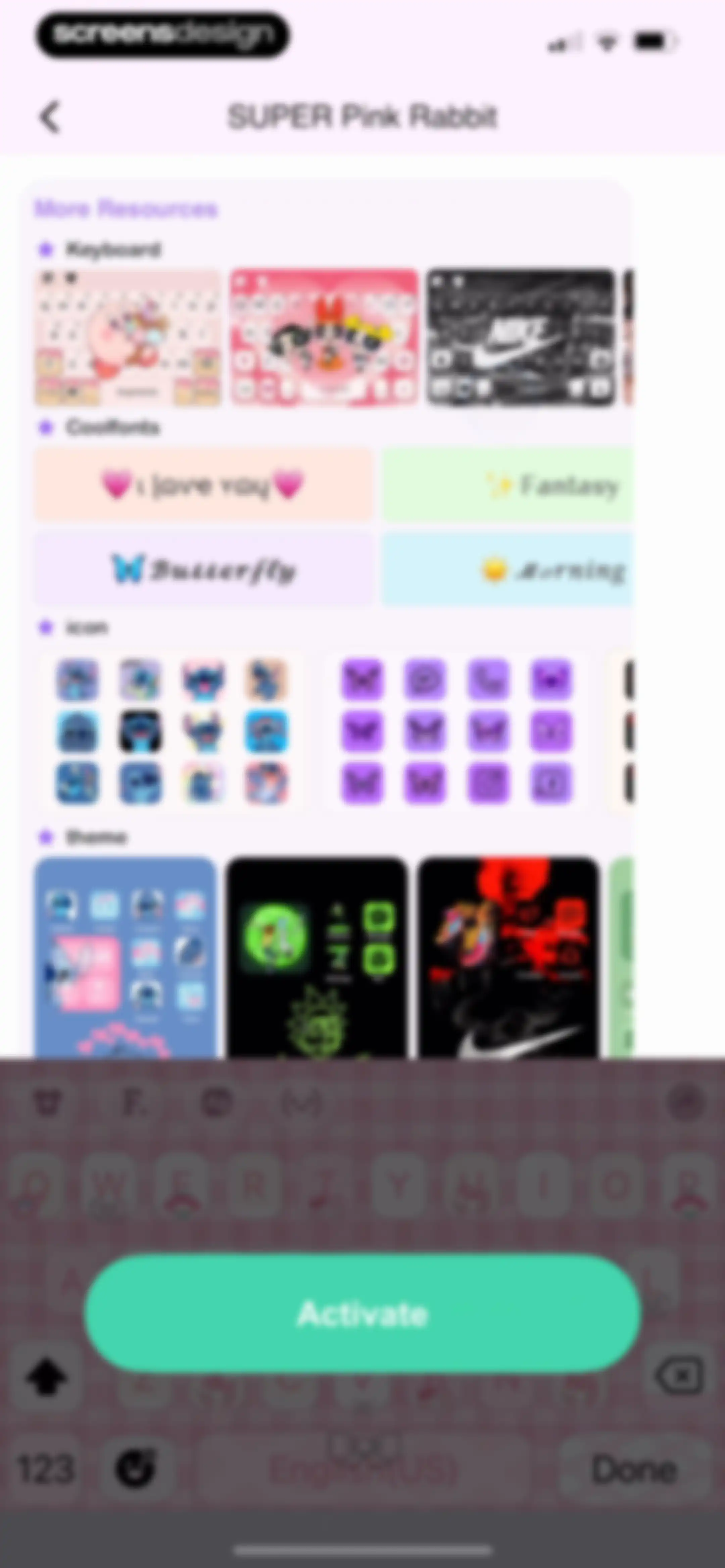Cool Themes & Fonts: Cute Text screen 115