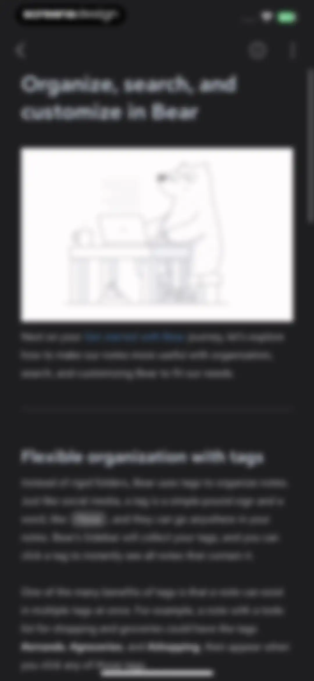 Bear - Markdown Notes screen 5