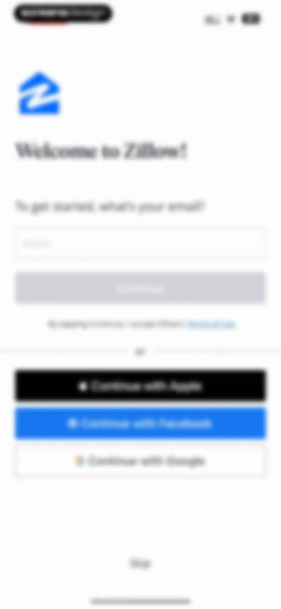 Zillow Real Estate & Rentals screen 1