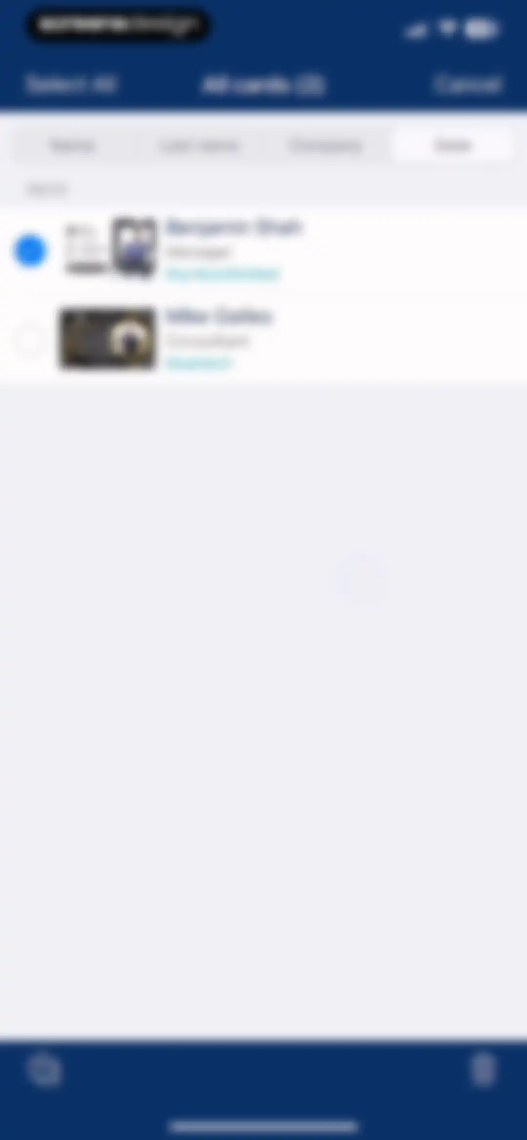 Business Card Reader screen 34