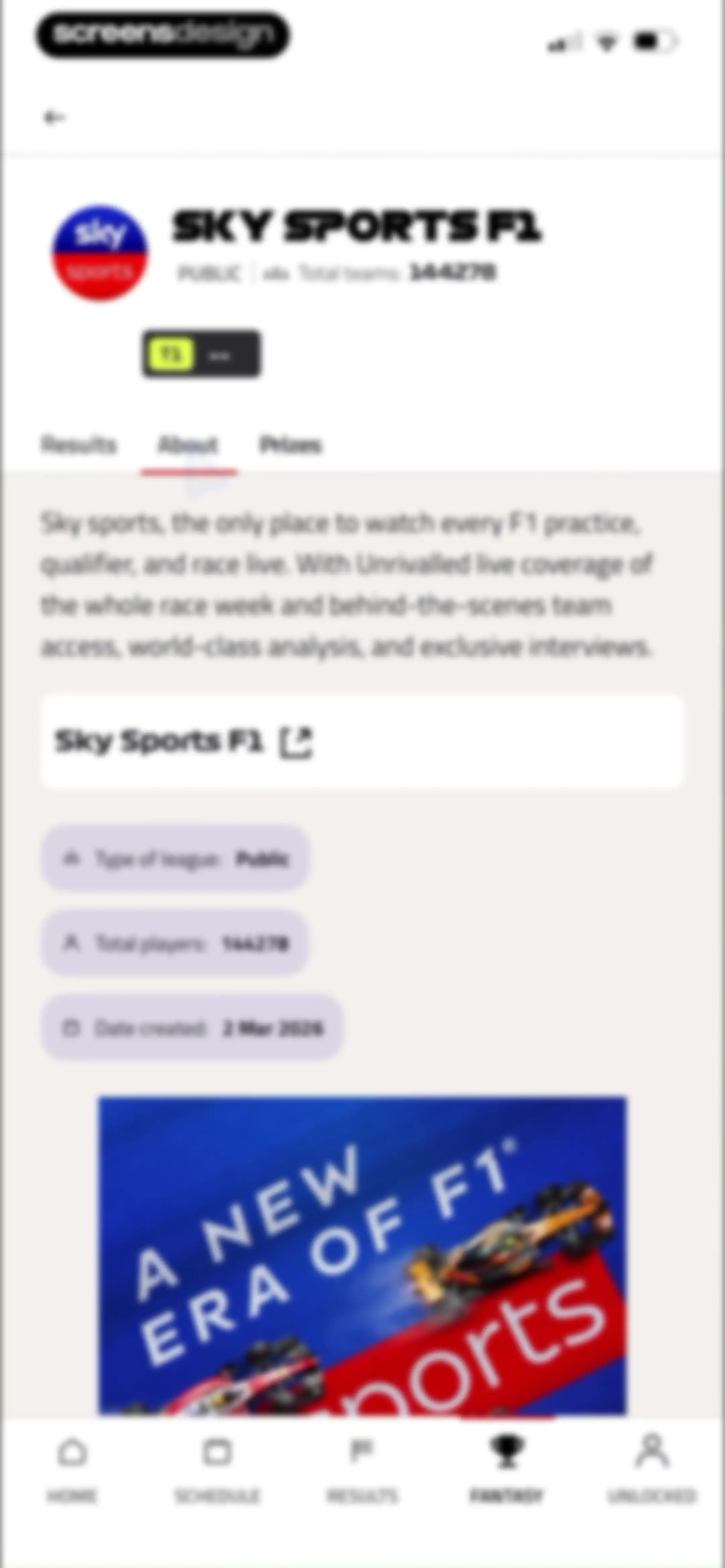 Formula 1® screen 105