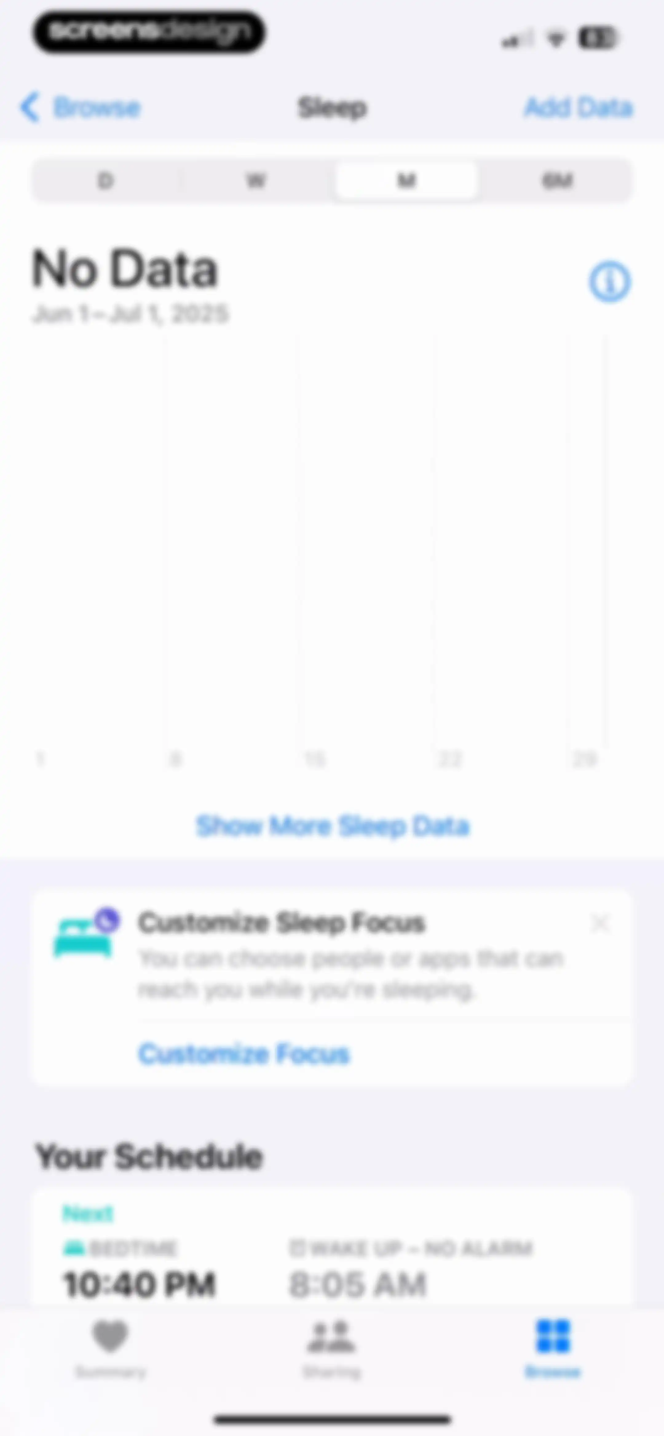 Apple Health screen 167