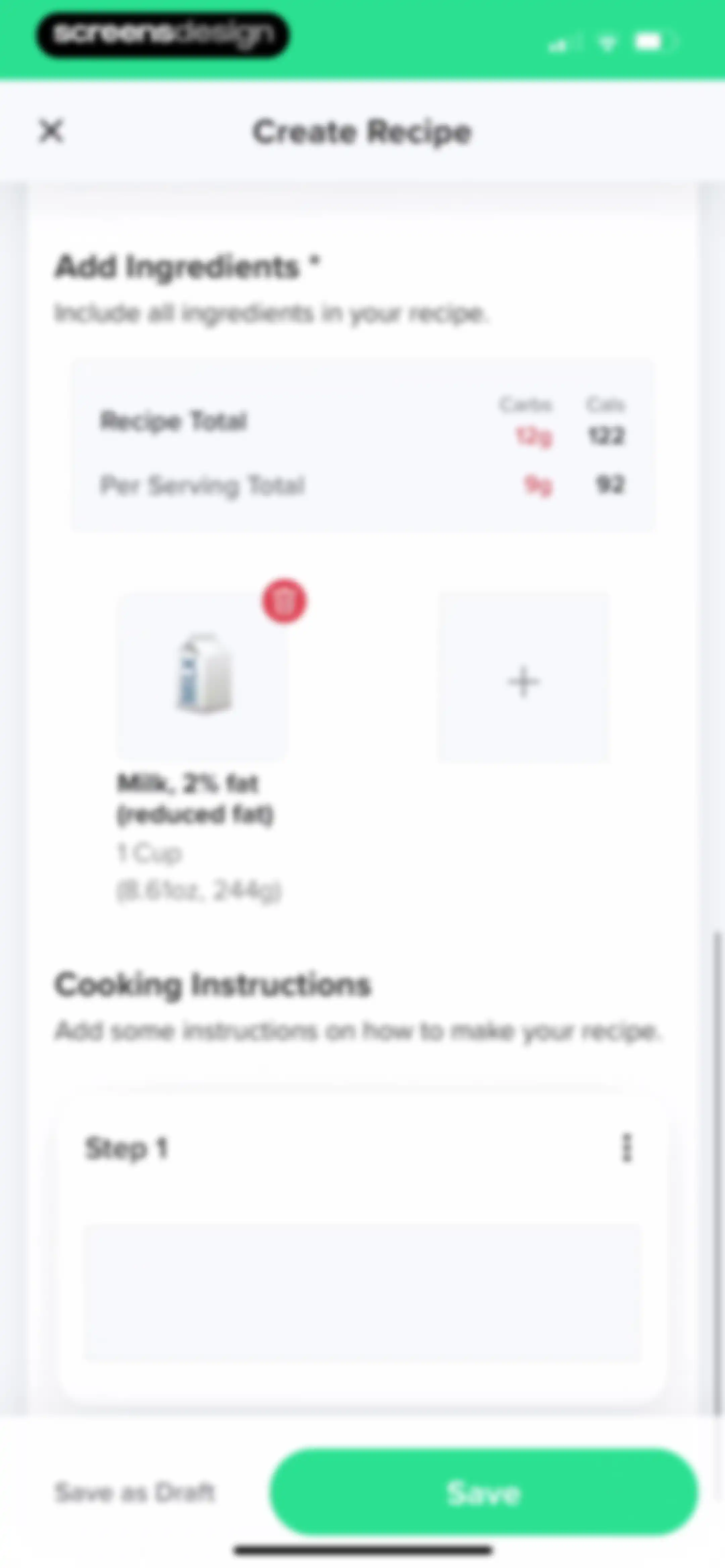 Carb Manager: Keto & Macro Log screen 133