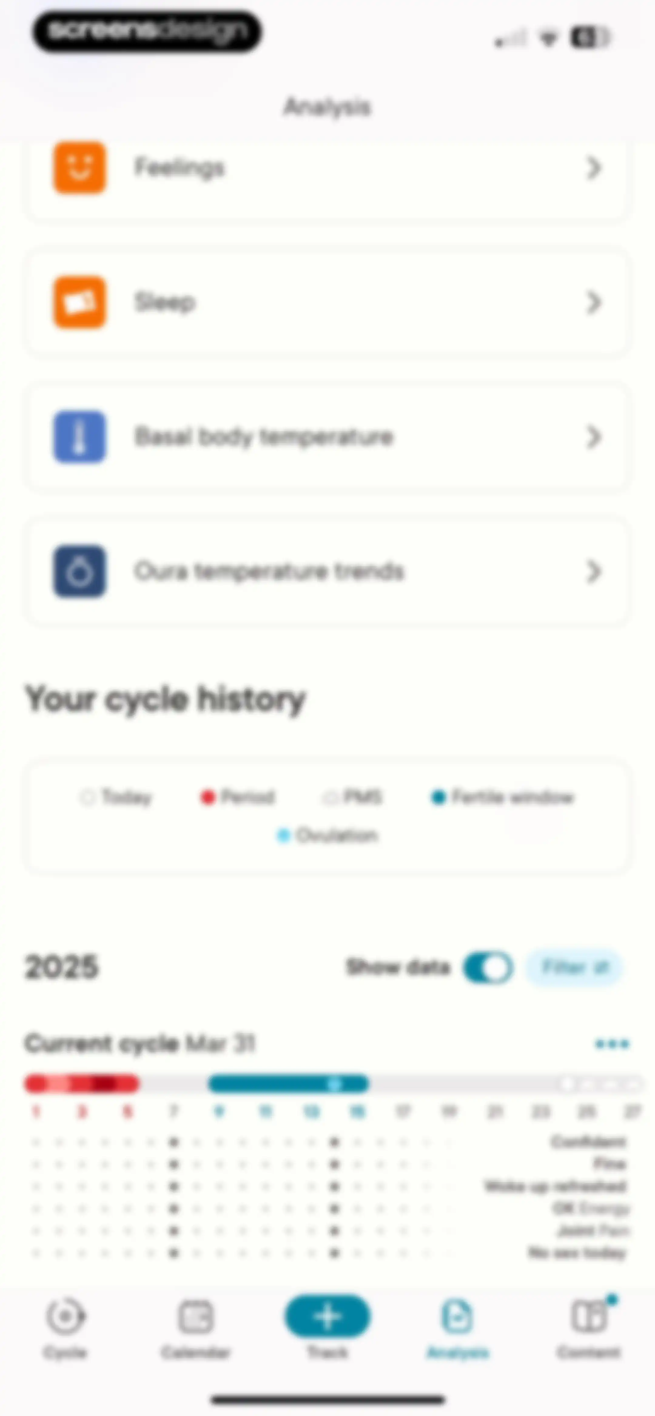 Clue Period & Cycle Tracker screen 71