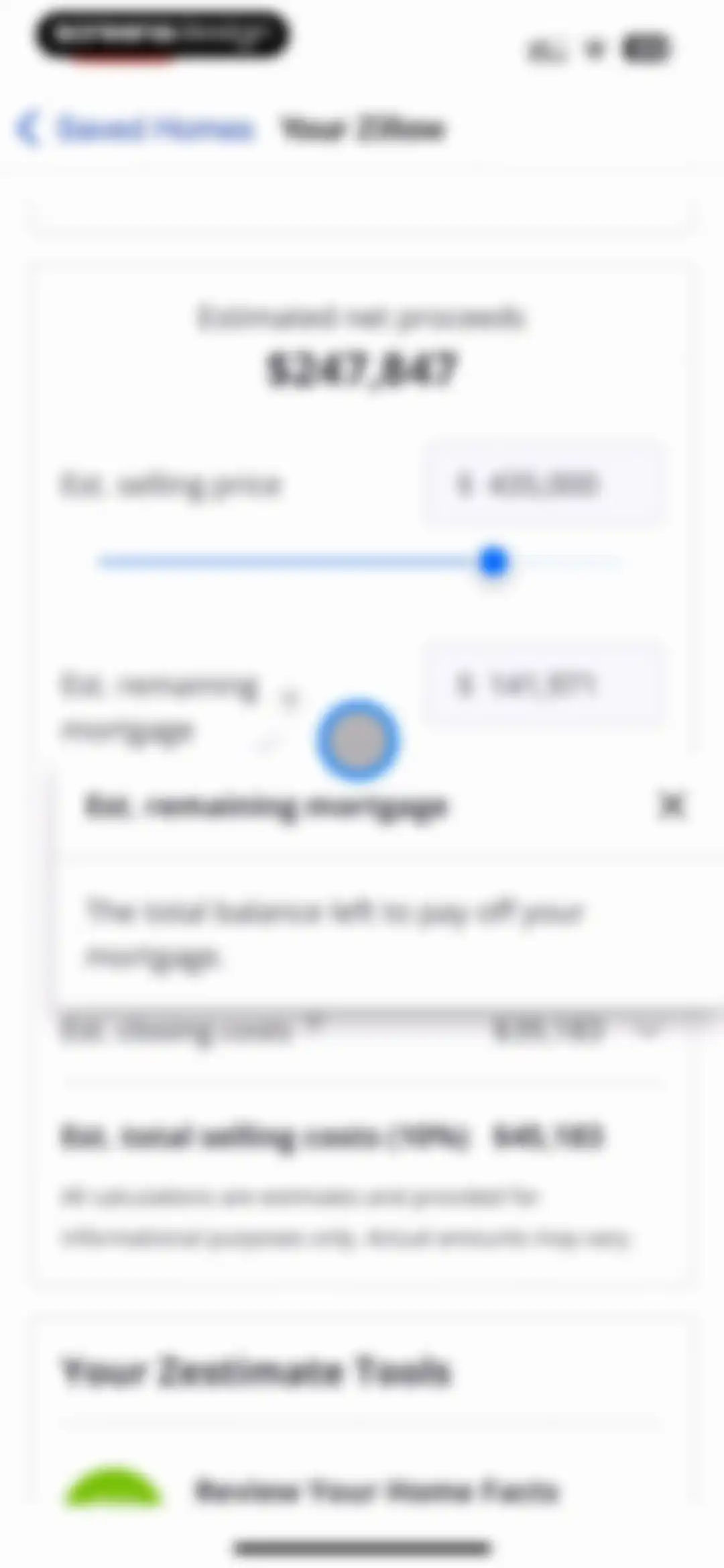 Zillow Real Estate & Rentals screen 129