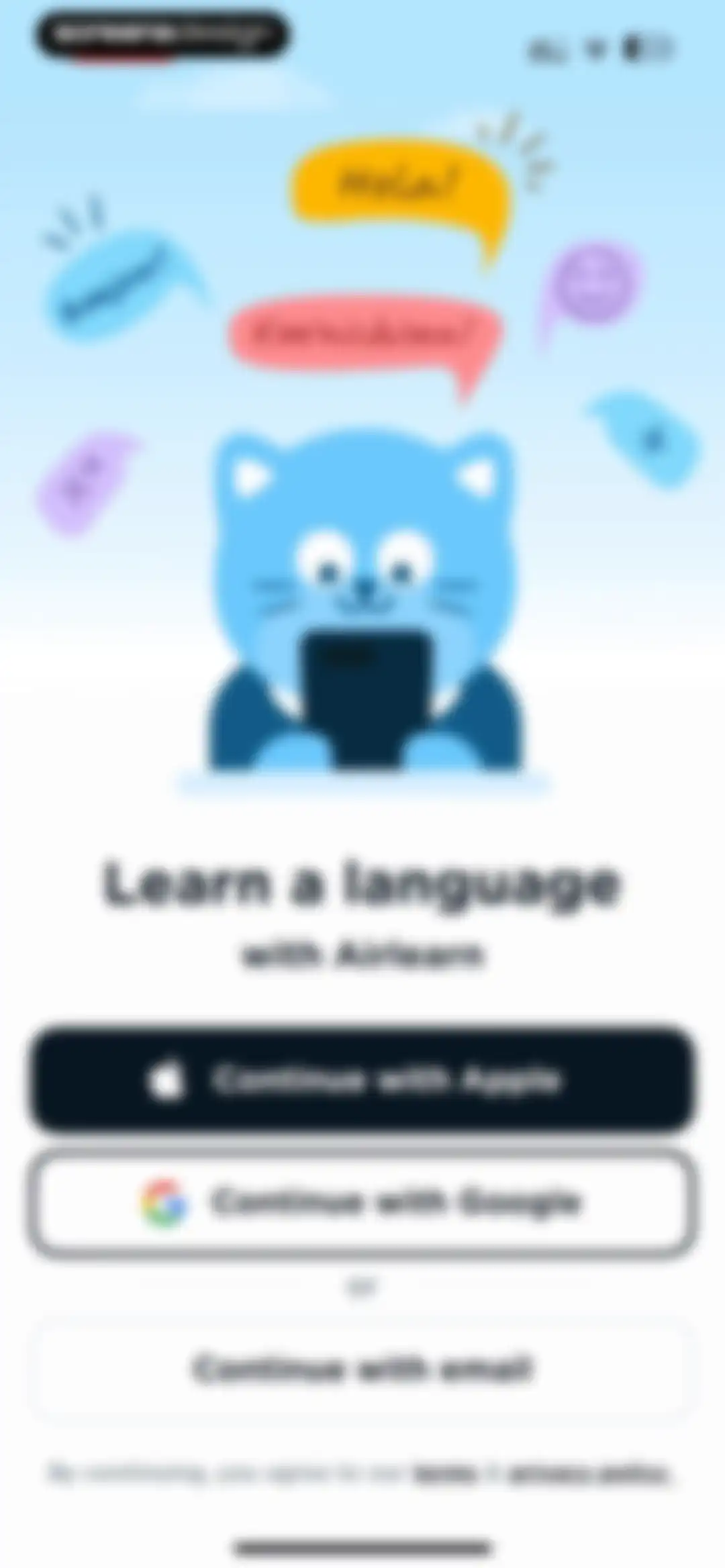 Airlearn - Language Learning screen 3