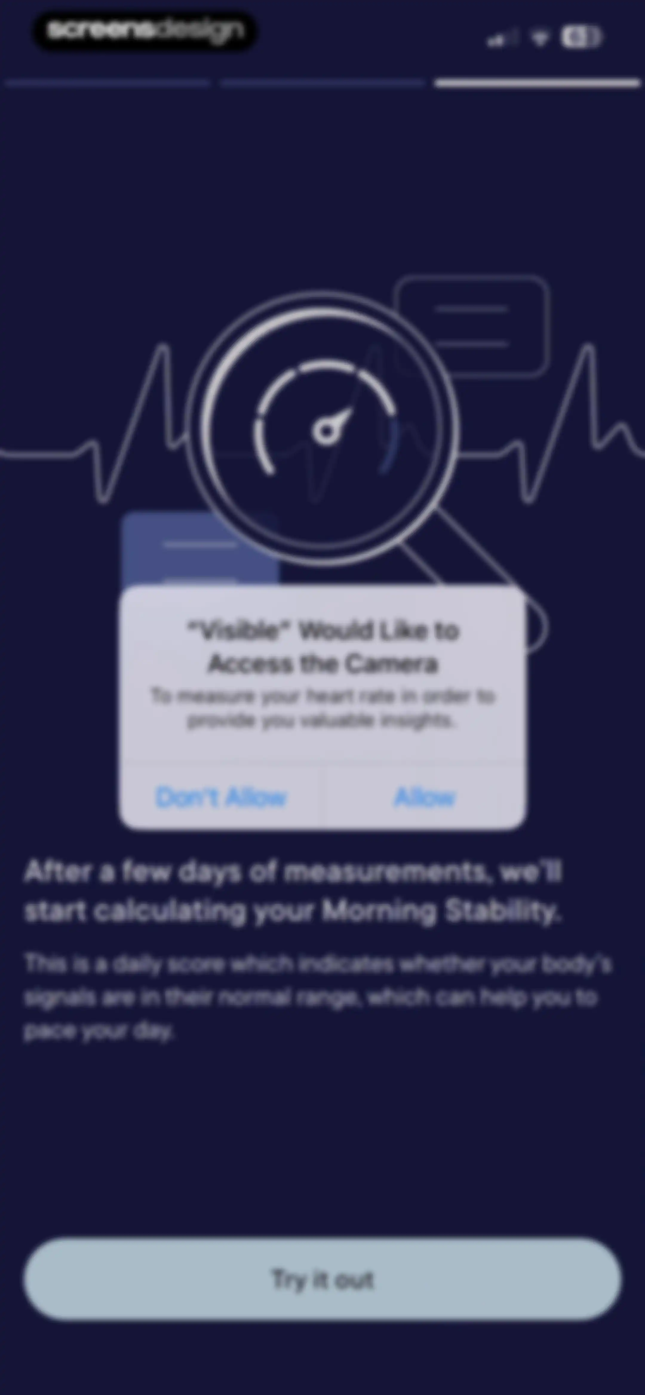 Visible: Pacing for illness screen 32