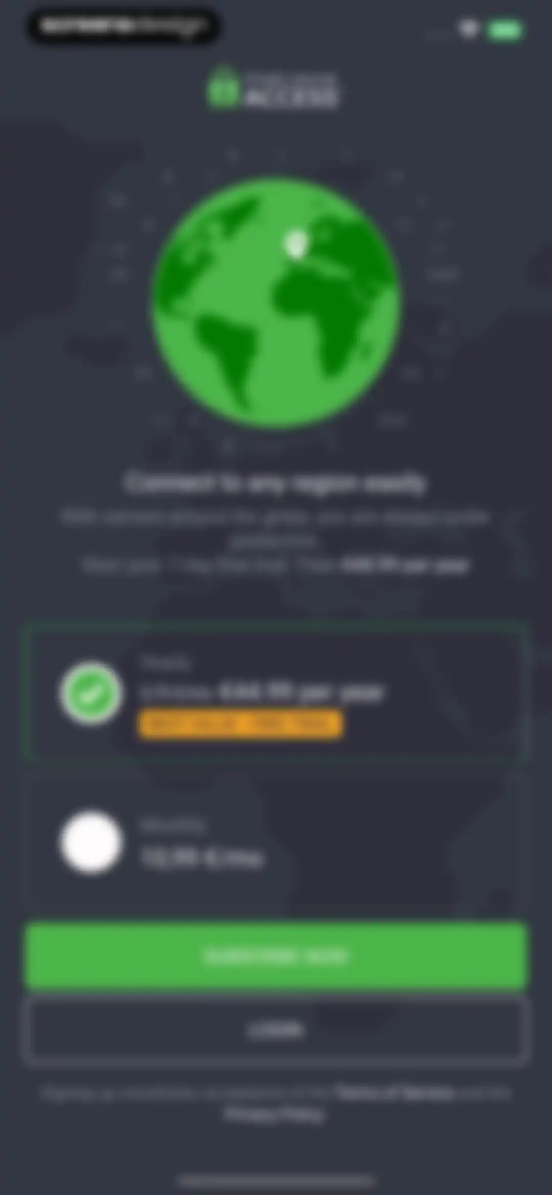 VPN by Private Internet Access screen 2