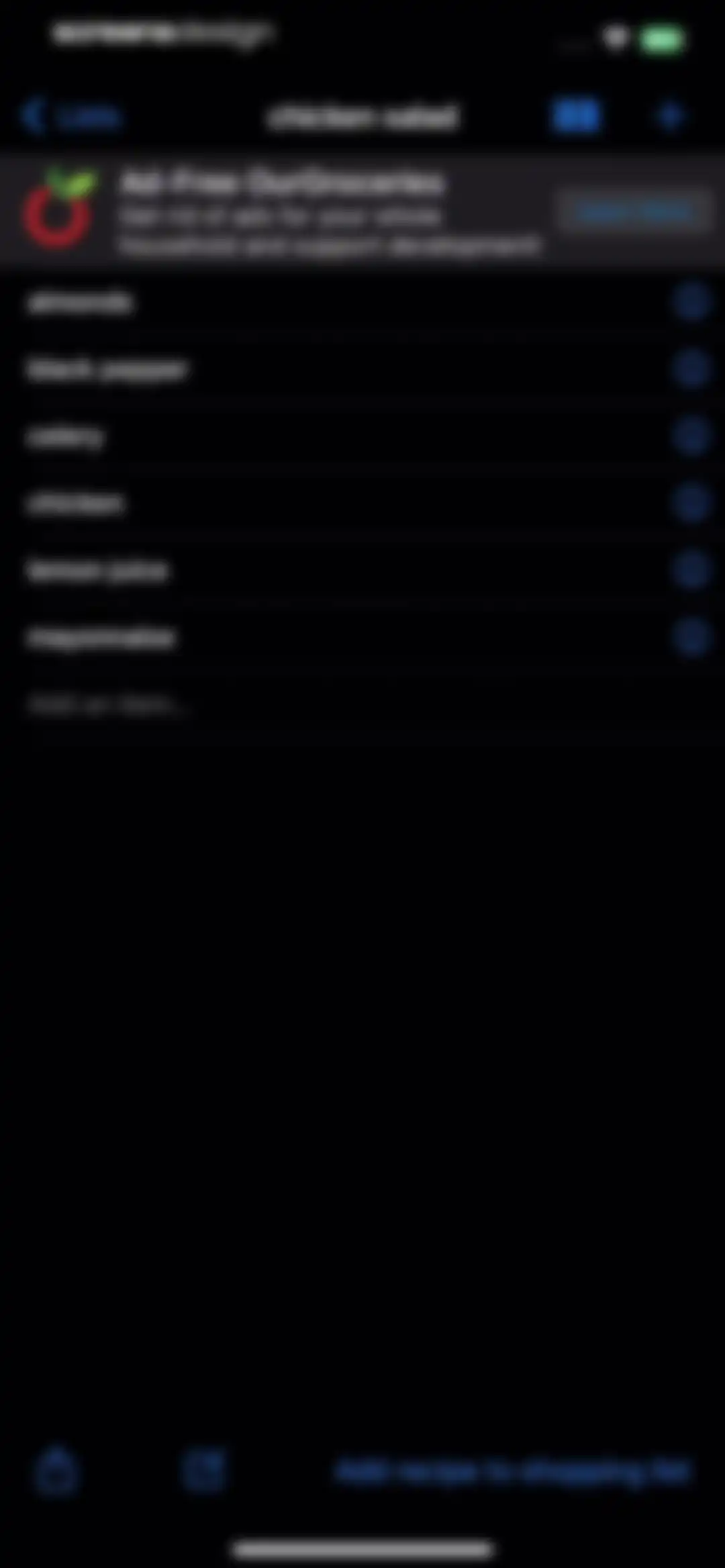 Our Groceries Shopping List screen 14