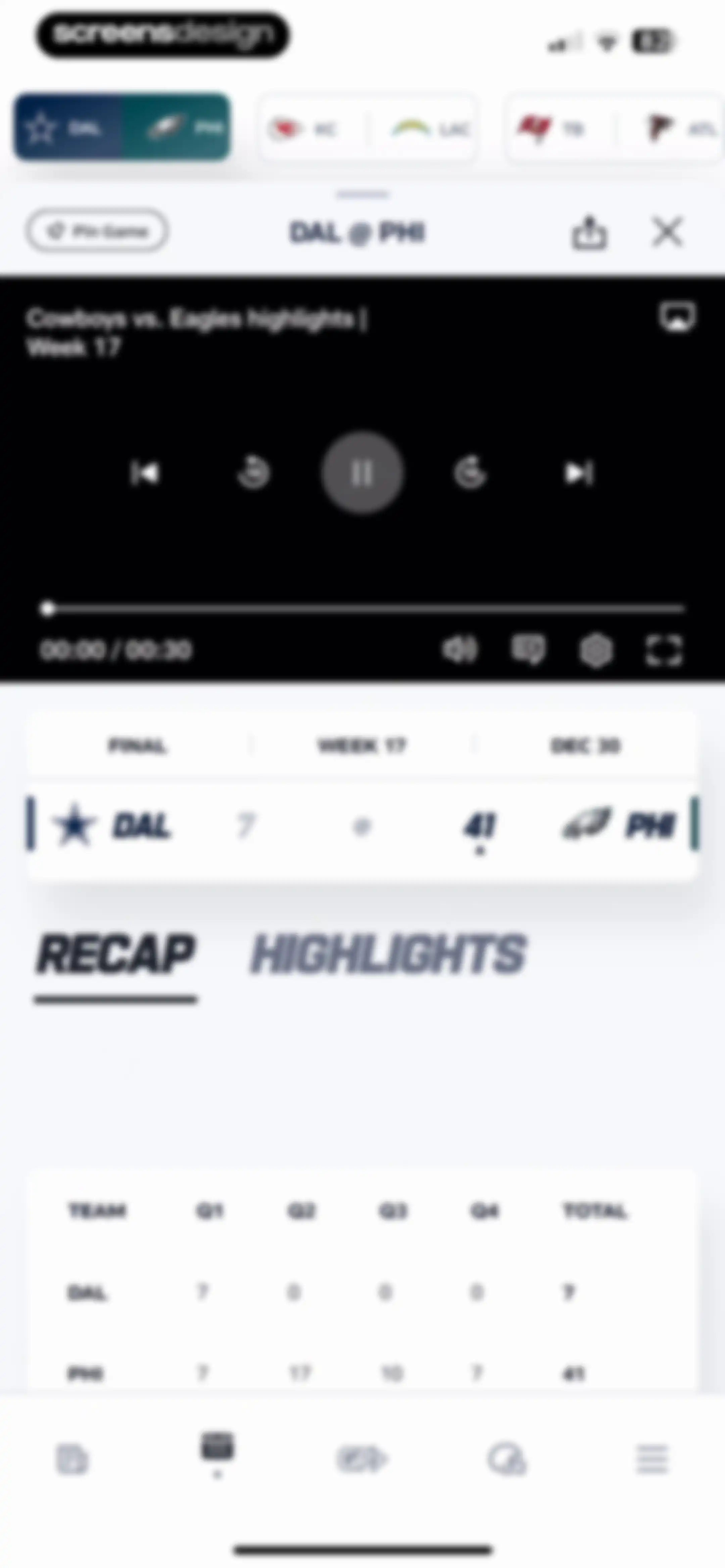 NFL screen 77