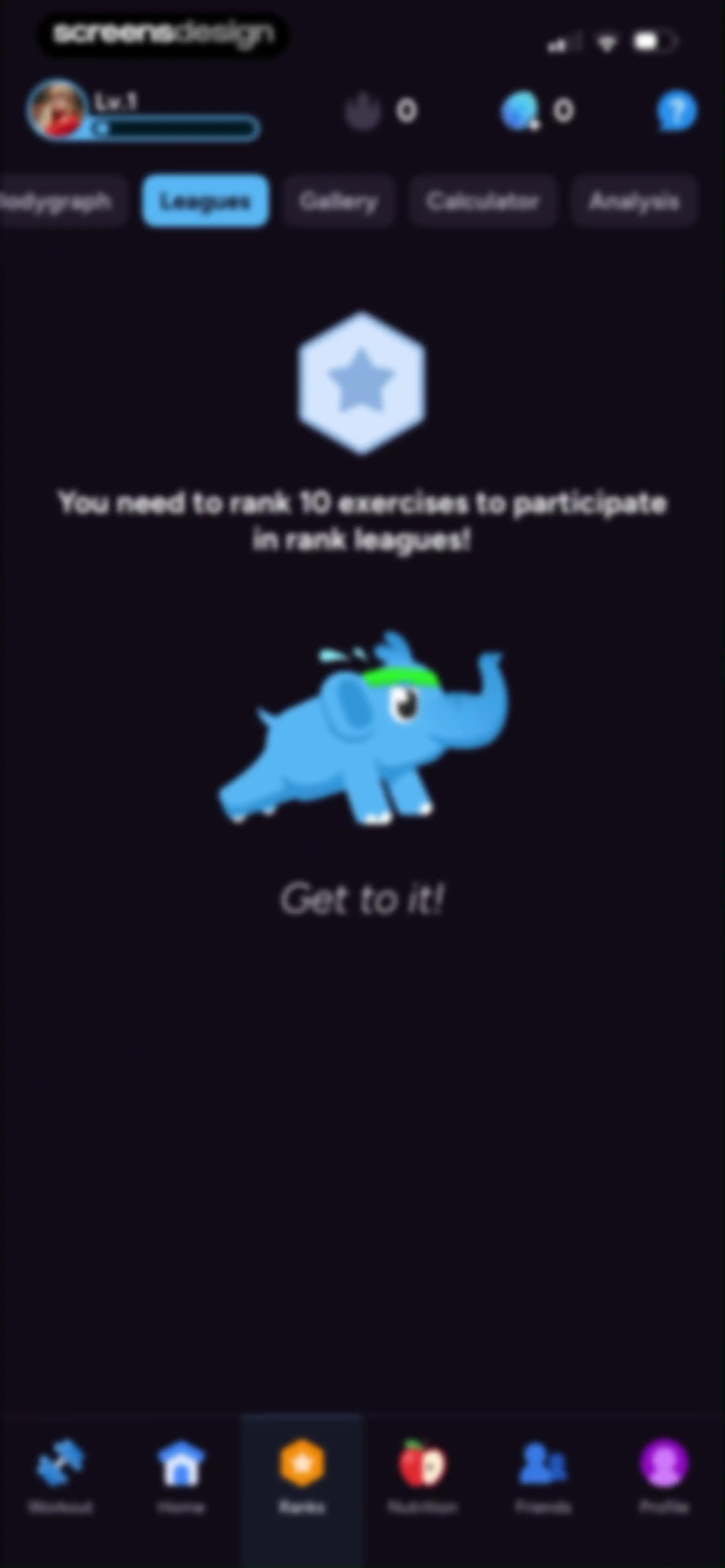 Liftoff - Ranked Gym Workouts screen 237