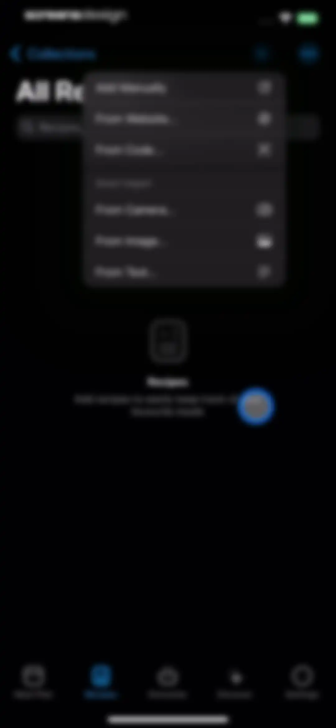 Crouton: Recipe Manager screen 3