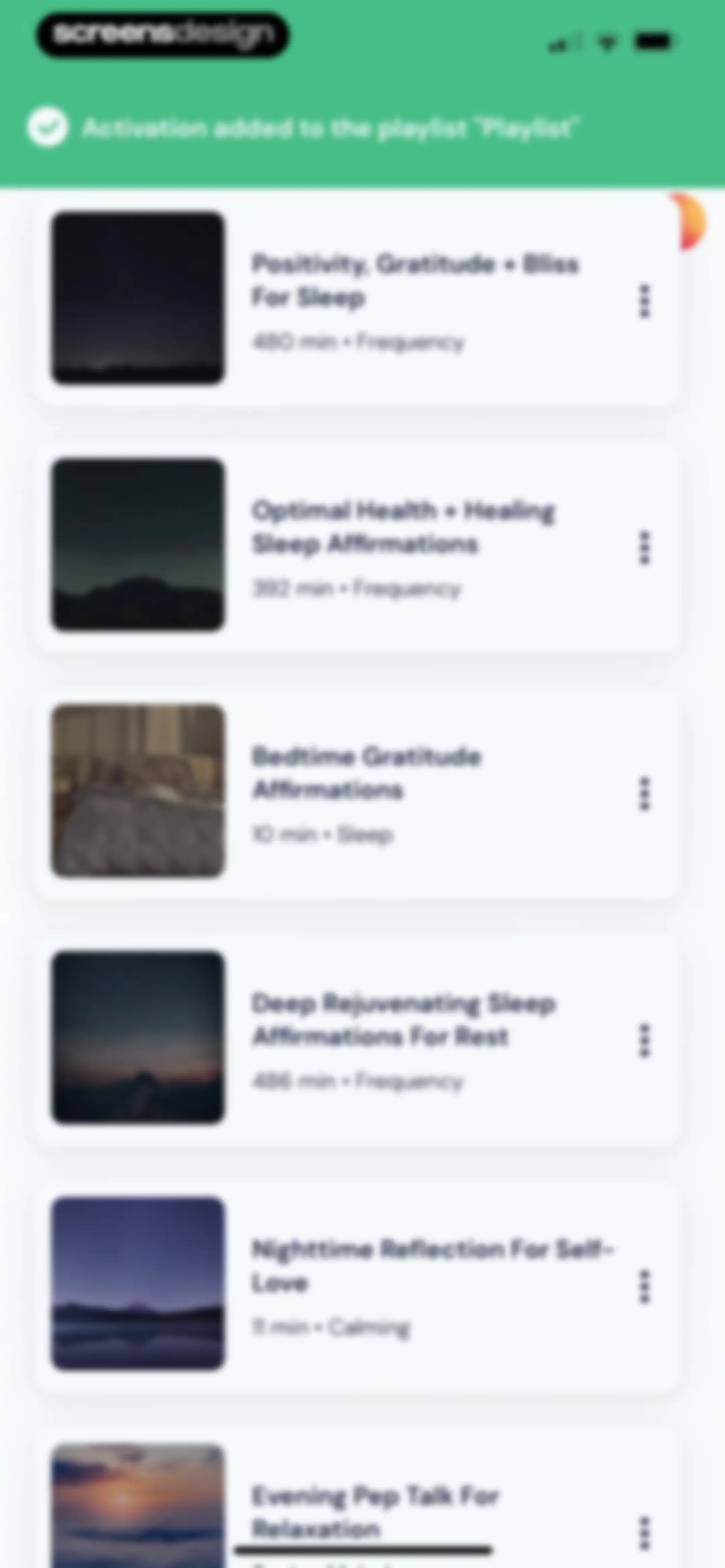Activations: Daily Motivation screen 72