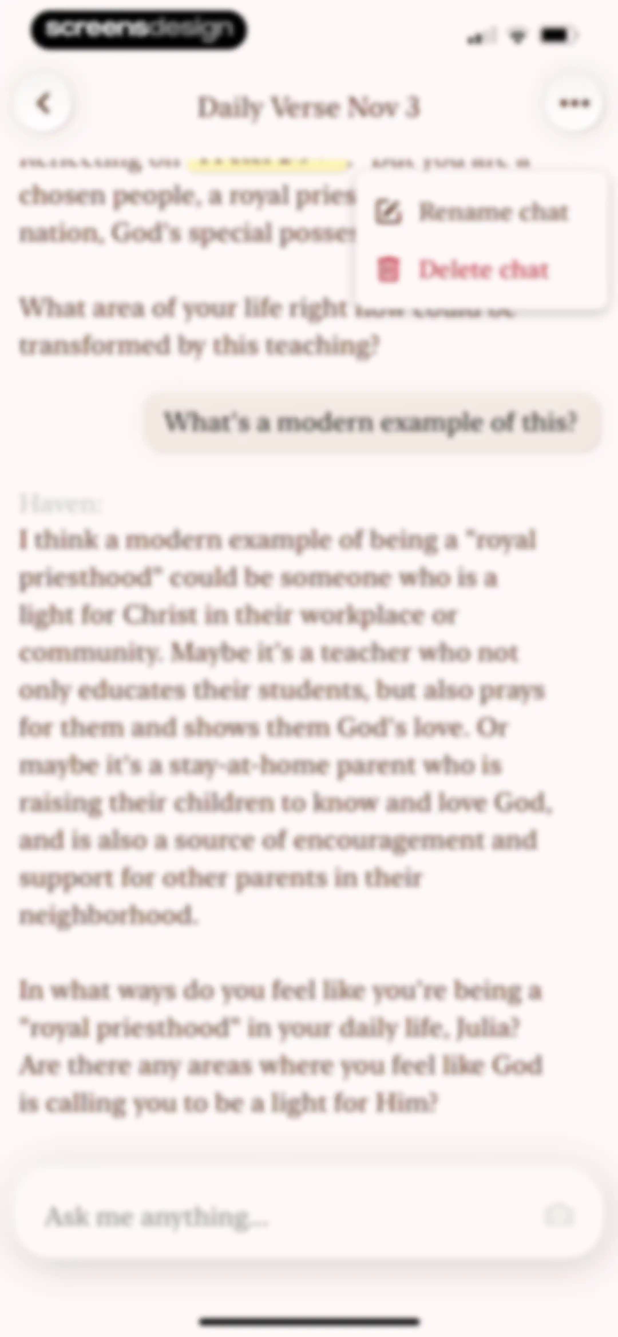 Haven - Bible Chat screen 49