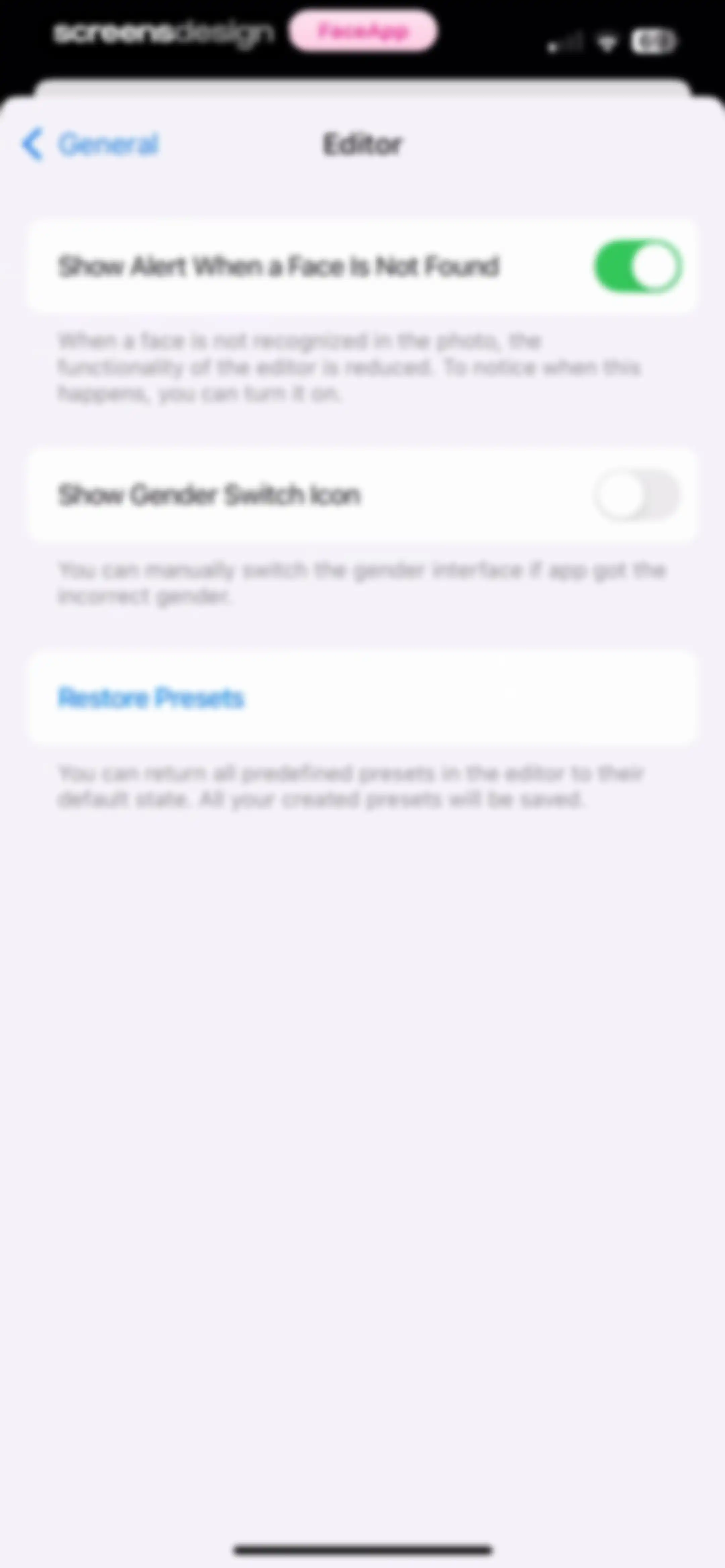 FaceApp: Perfect Face Editor screen 107
