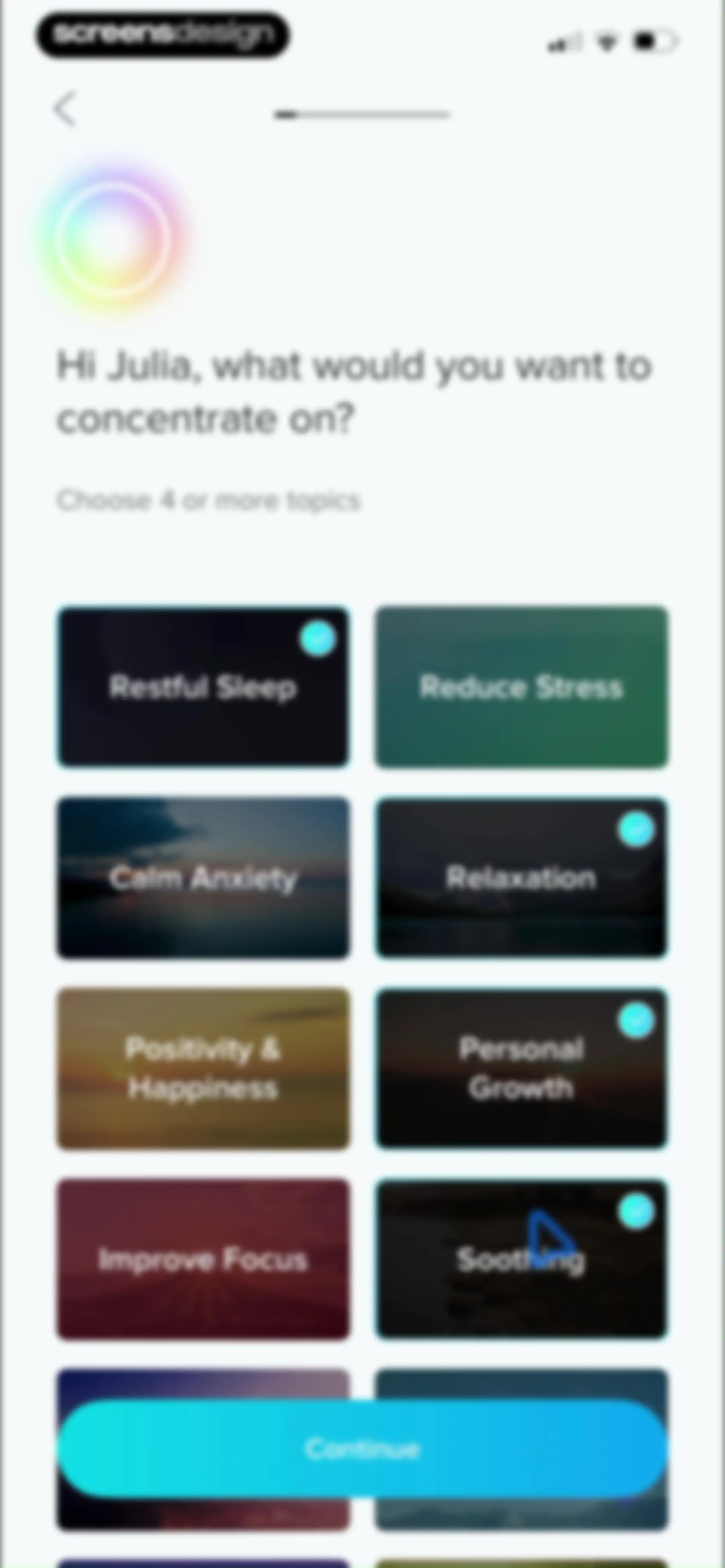 Aura: Meditation & Sleep, CBT screen 4