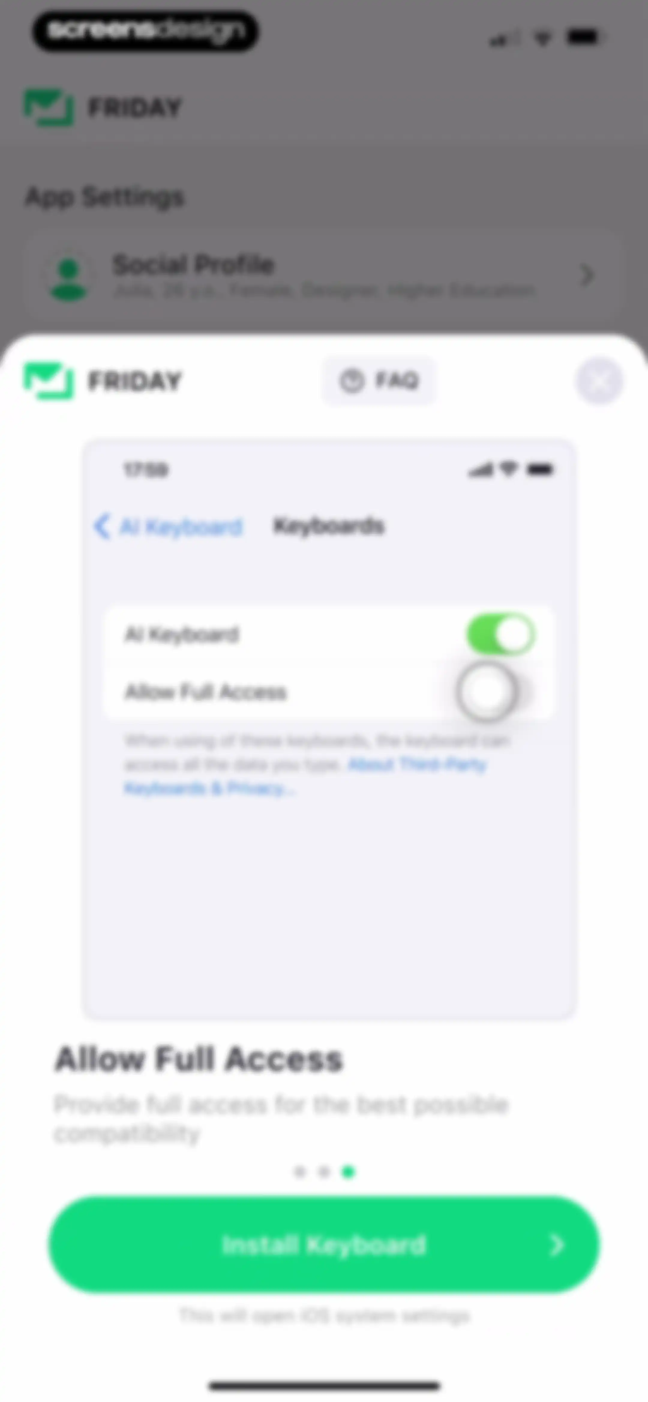 Friday AI Email Writer screen 92