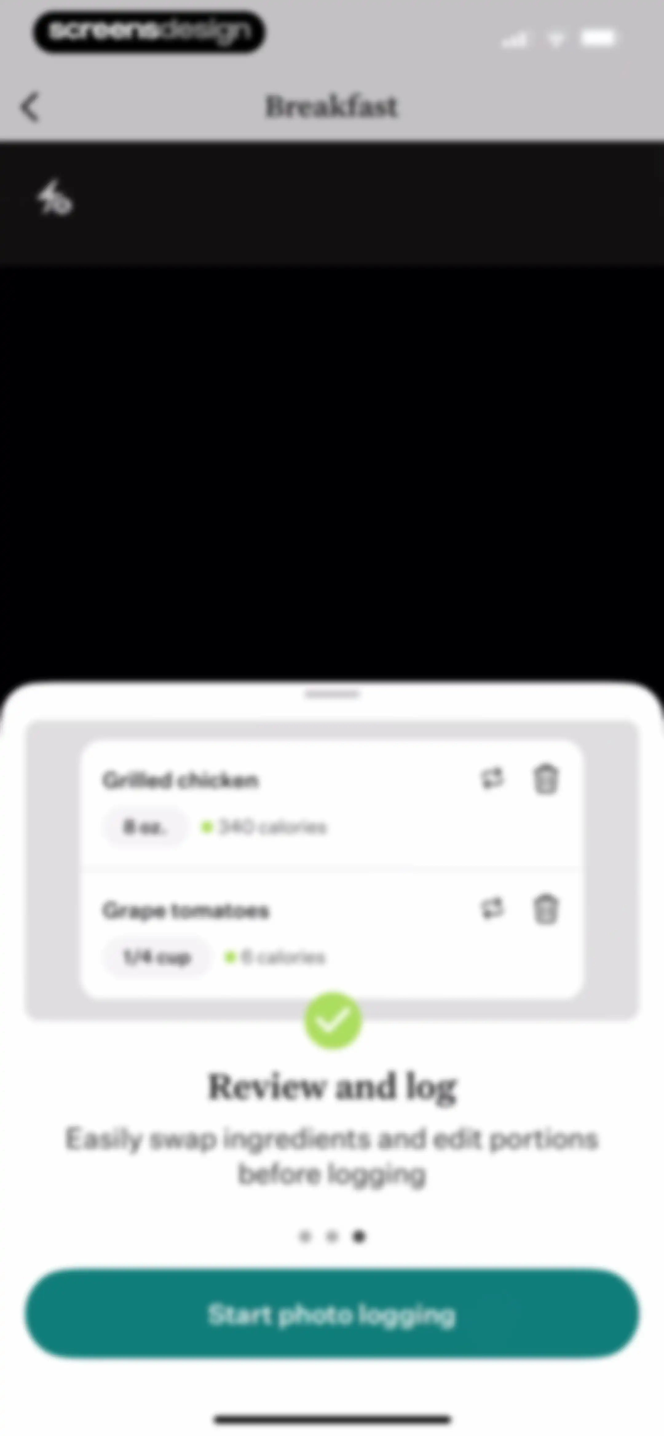 Noom Weight Loss, Food Tracker screen 171