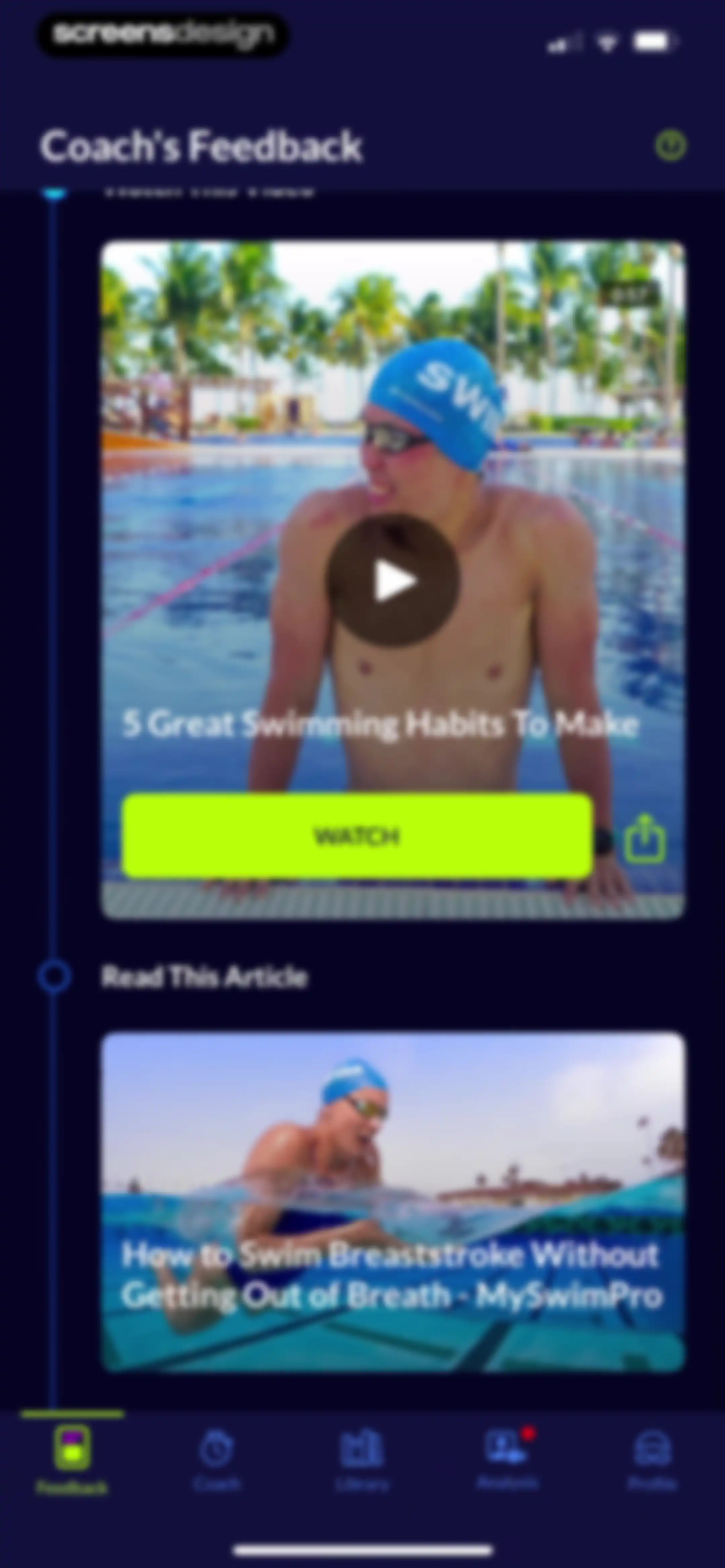 MySwimPro: #1 Swim Workout App screen 110