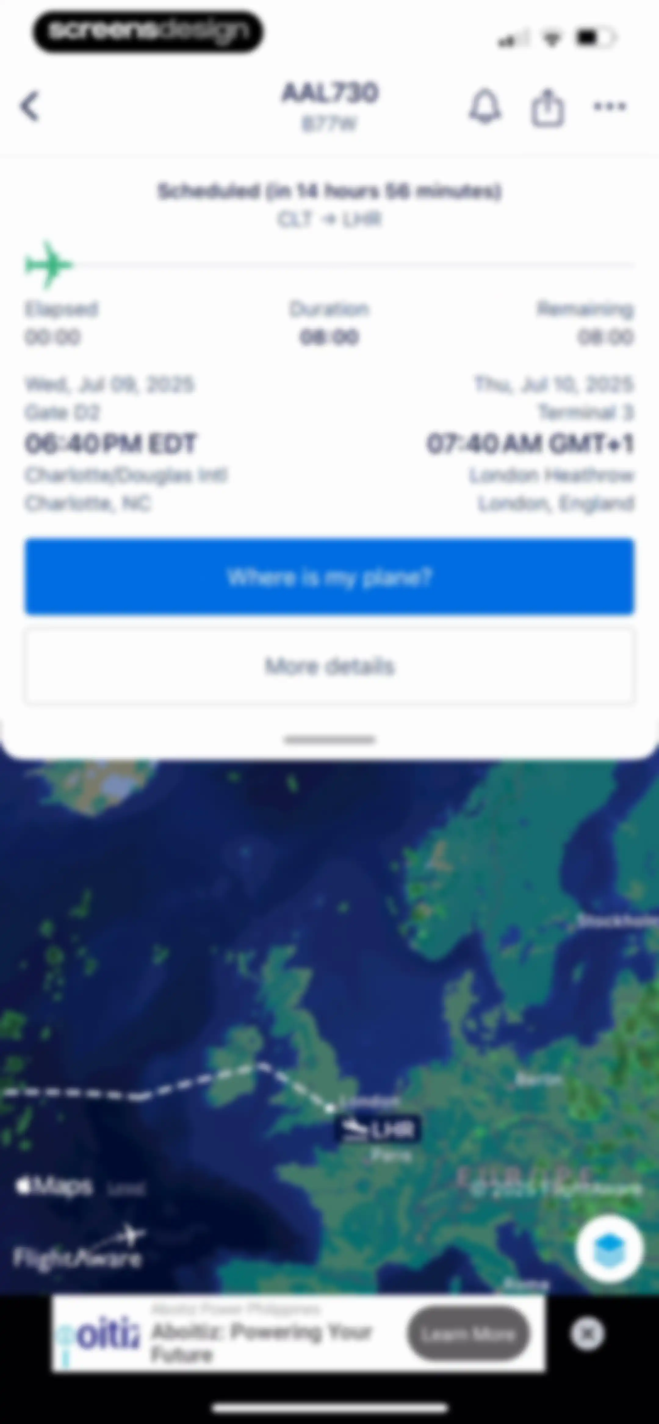 FlightAware Flight Tracker screen 30