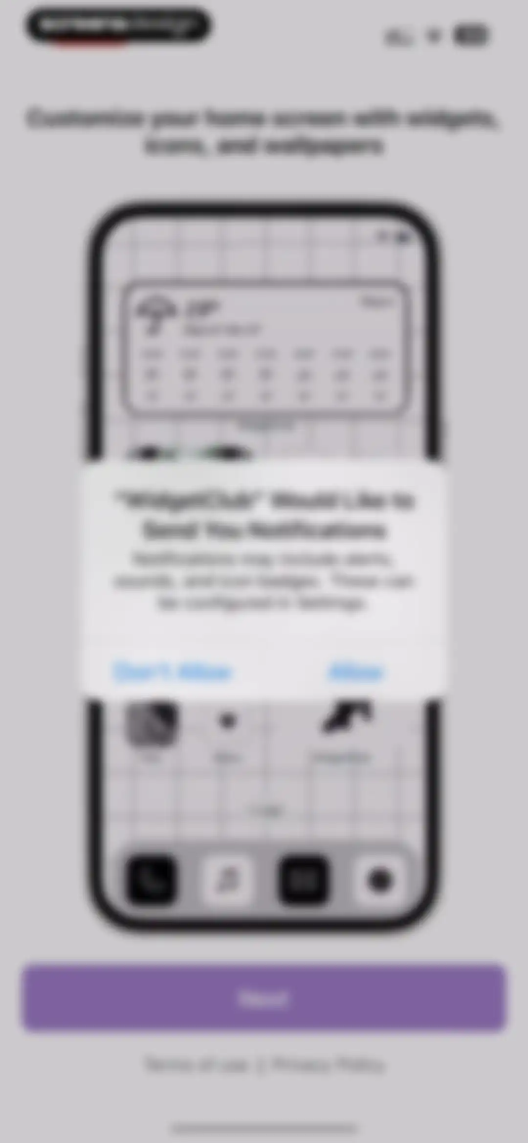 WidgetClub:Widget, Theme, Icon screen 1