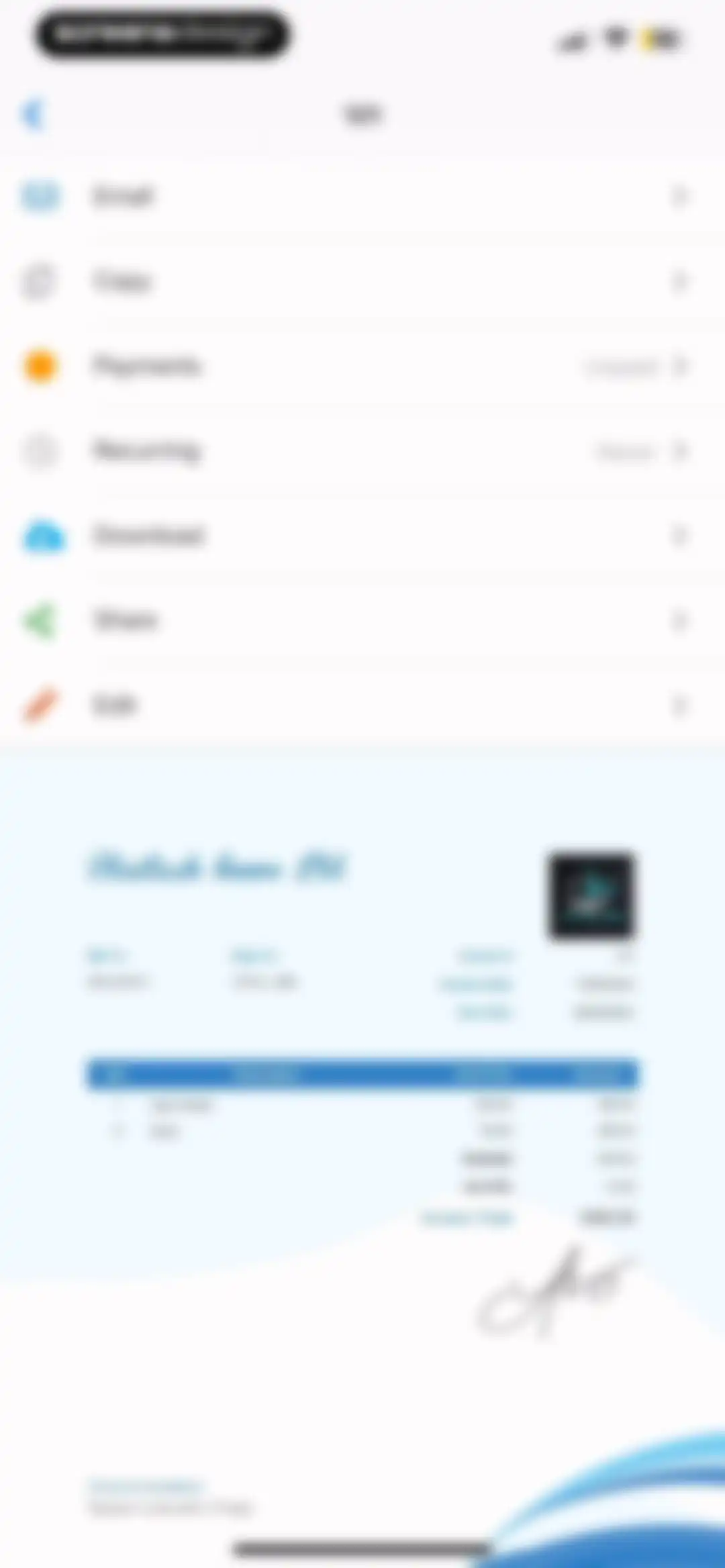 Invoice Maker by Invoice Home screen 34