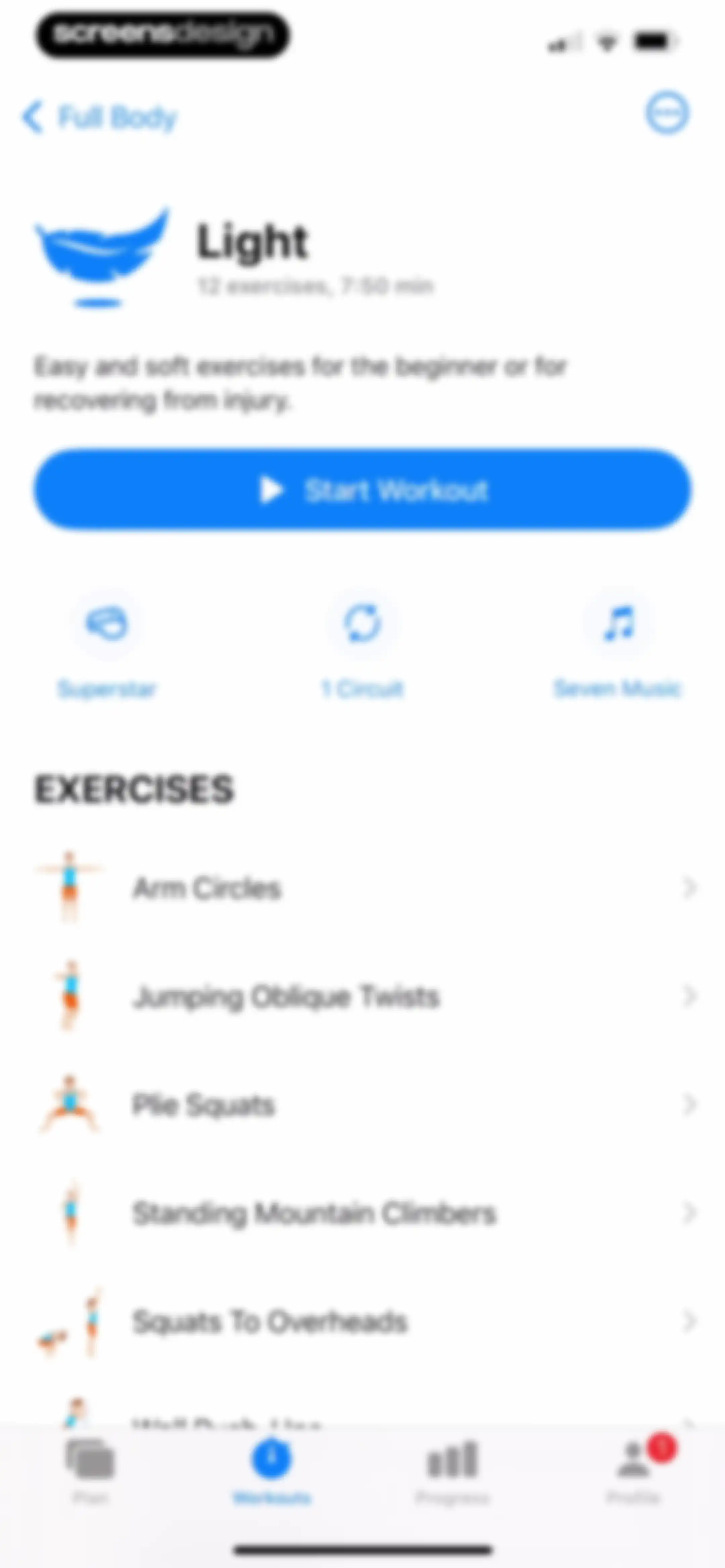 Seven: 7 Minute Workout screen 99