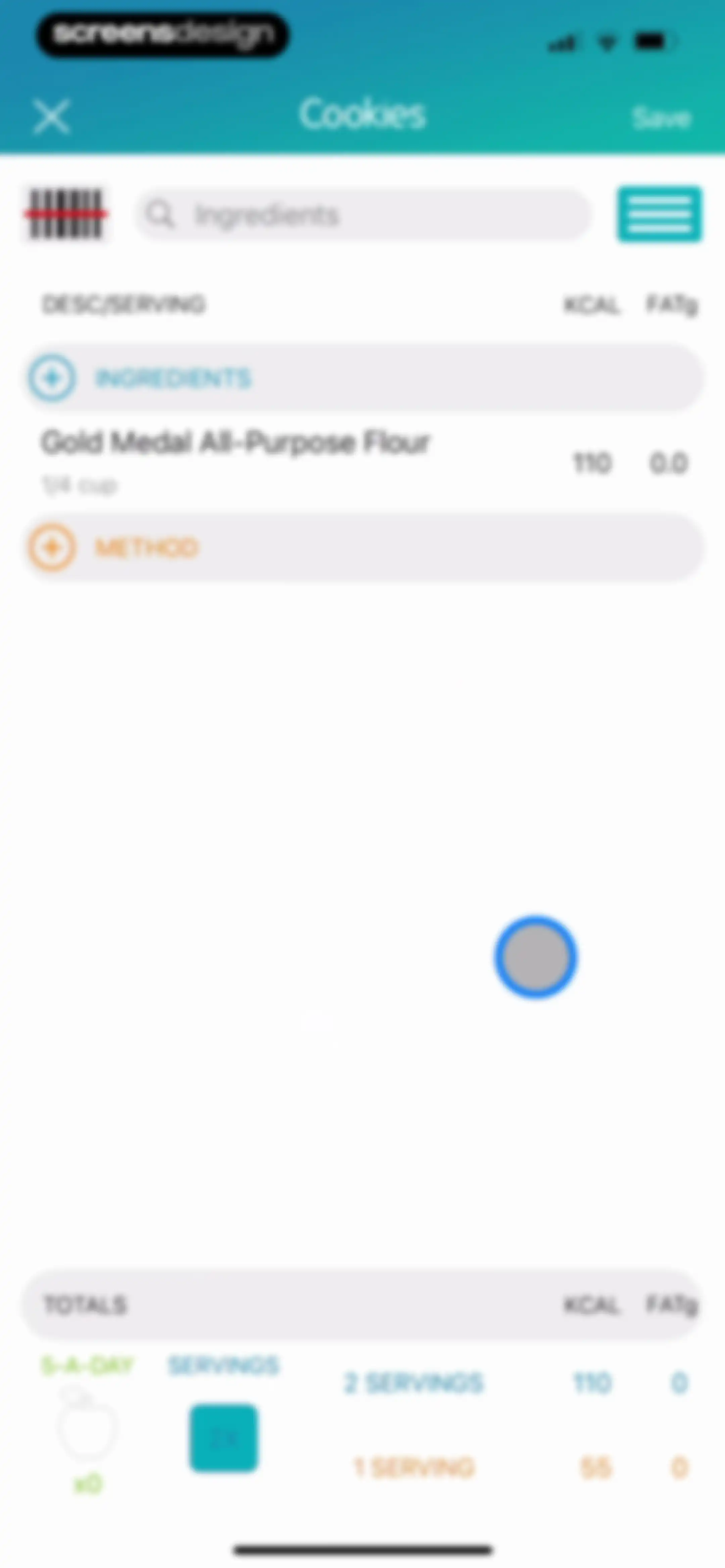 Calorie Counter + screen 92
