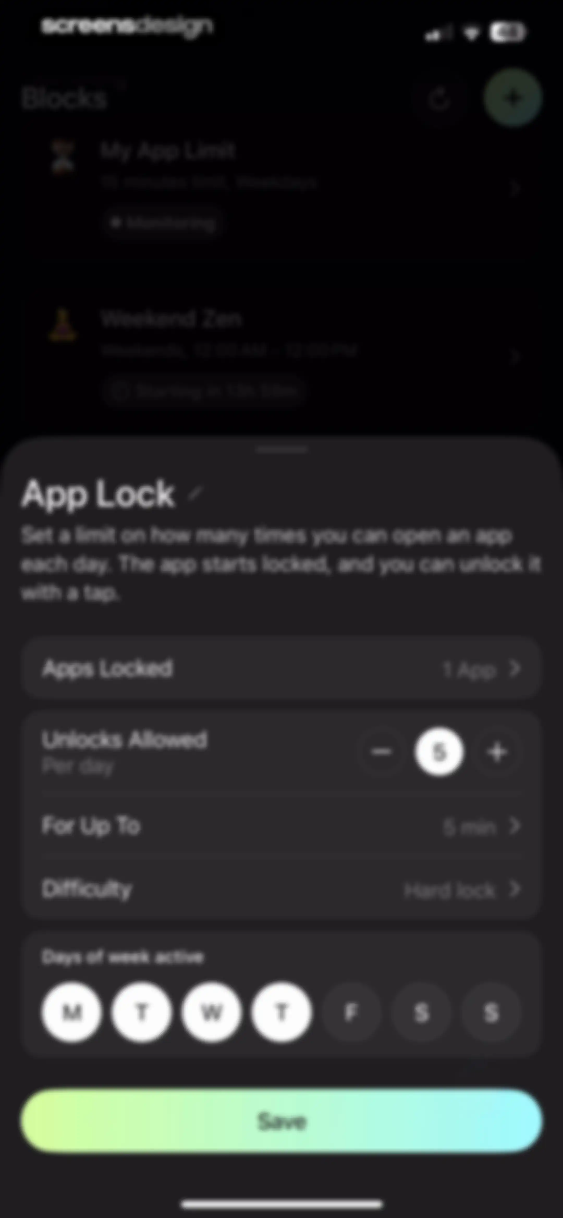 Opal: Screen Time Control screen 119