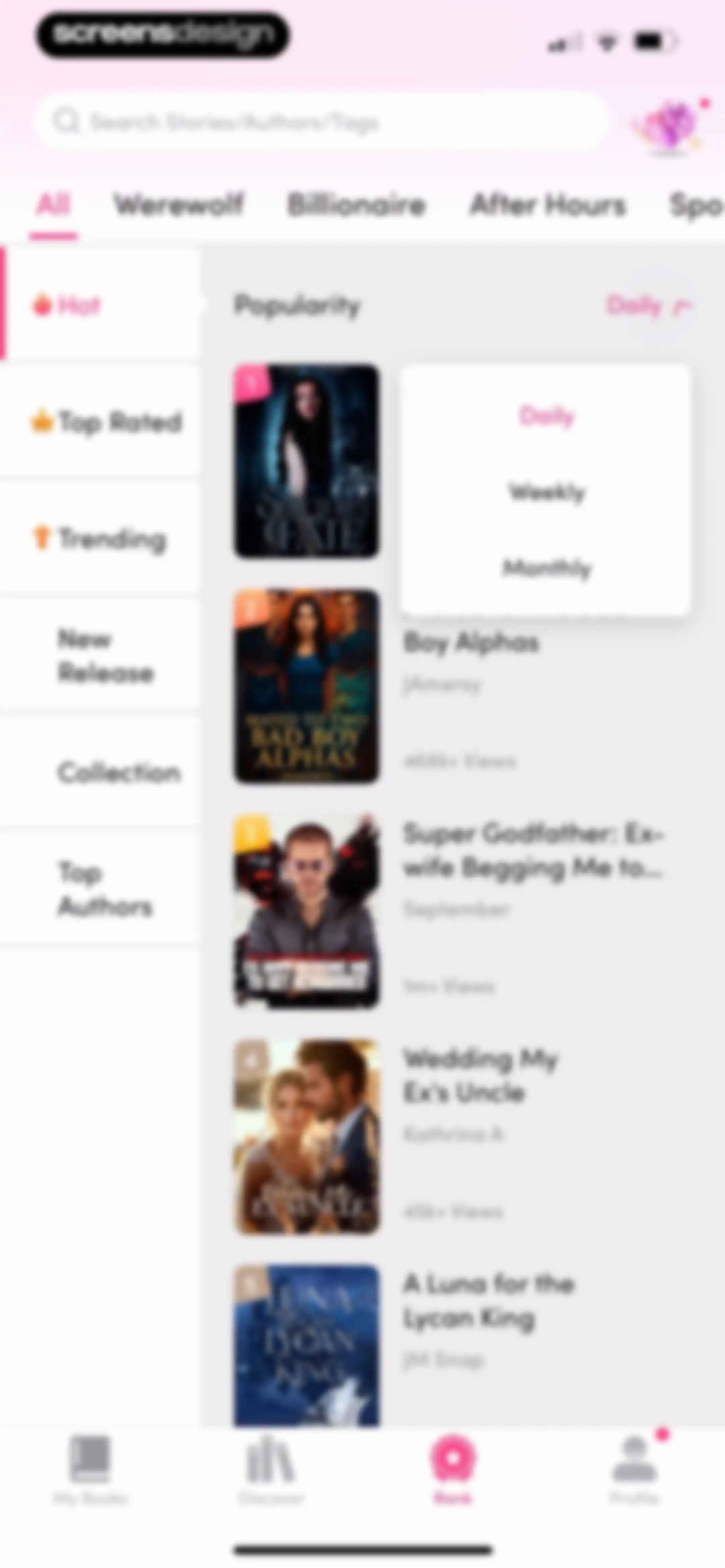 My Fiction: Stories & Novels screen 103