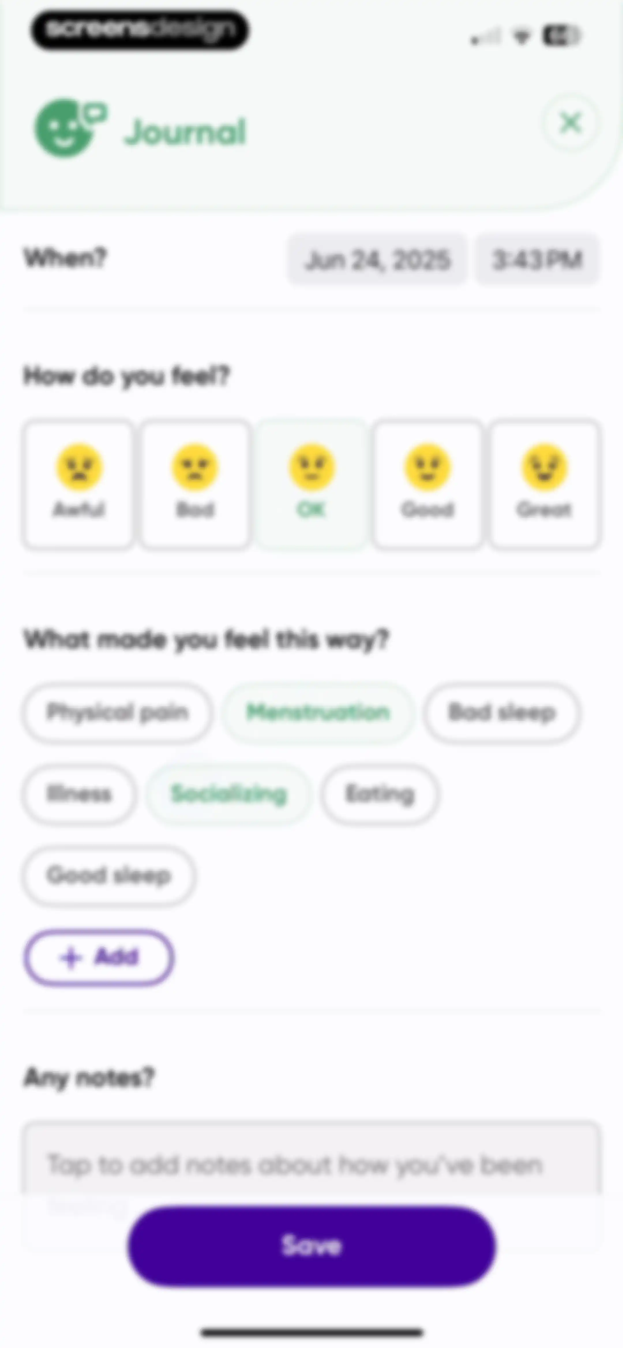 Epsy: Seizure Log for Epilepsy screen 85