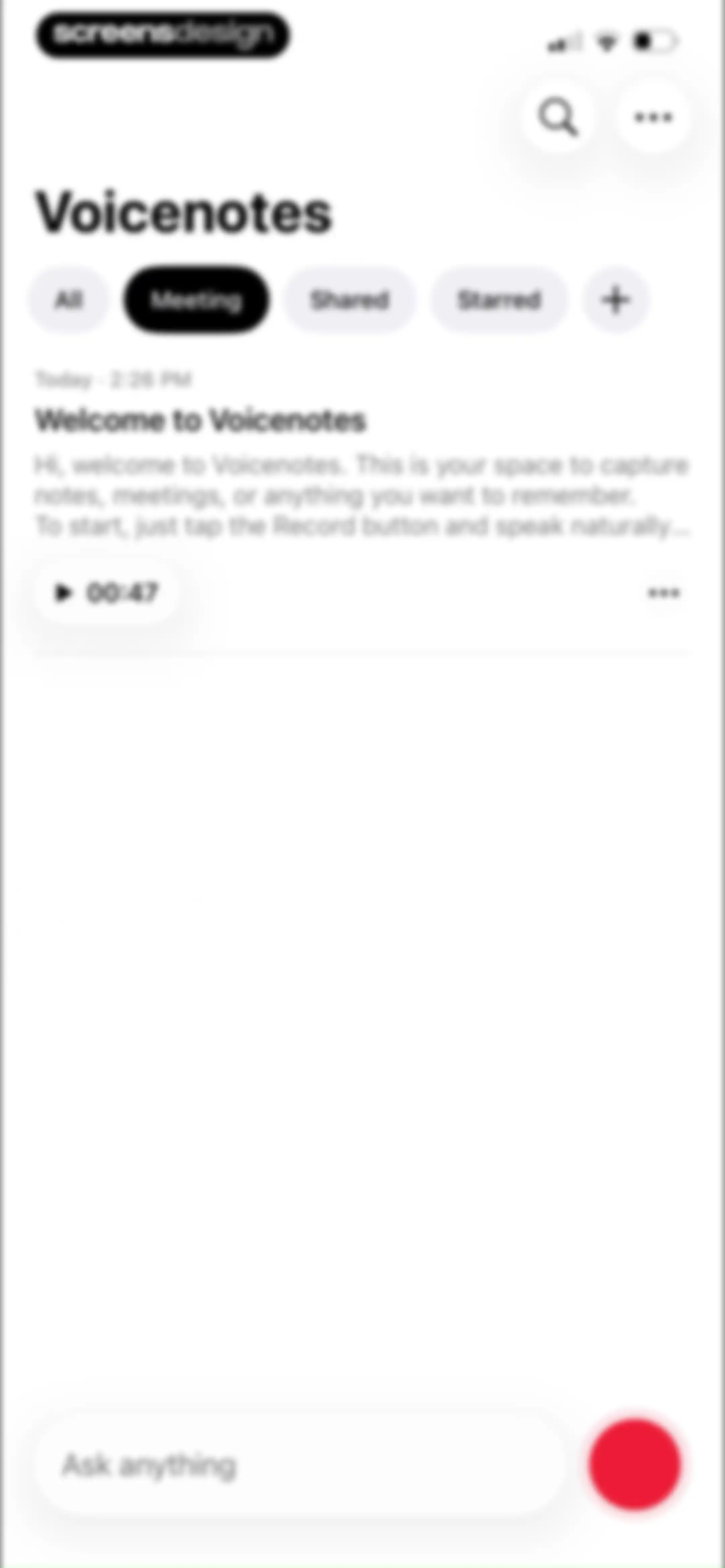 Voicenotes AI Notes & Meetings screen 44