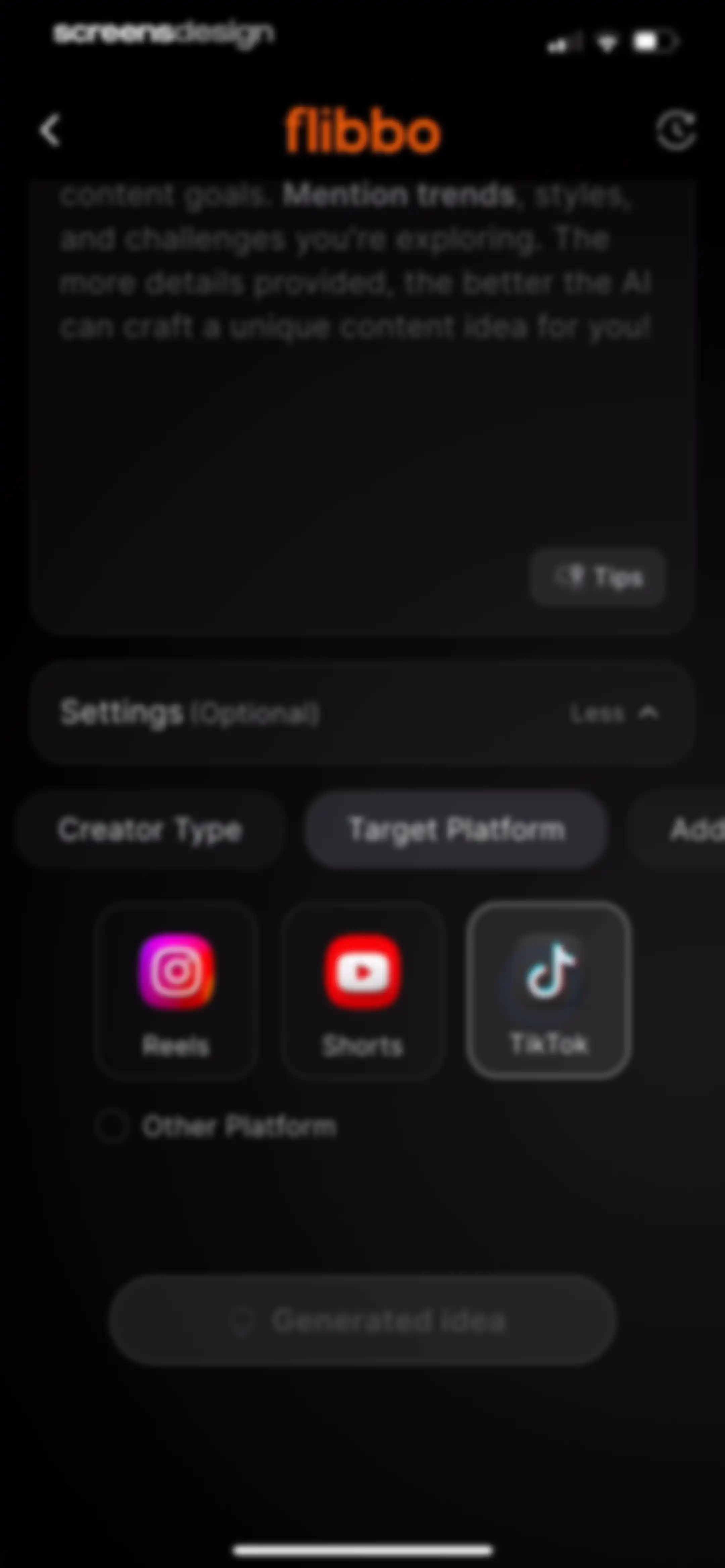 Flibbo - AI Video Image Music screen 57