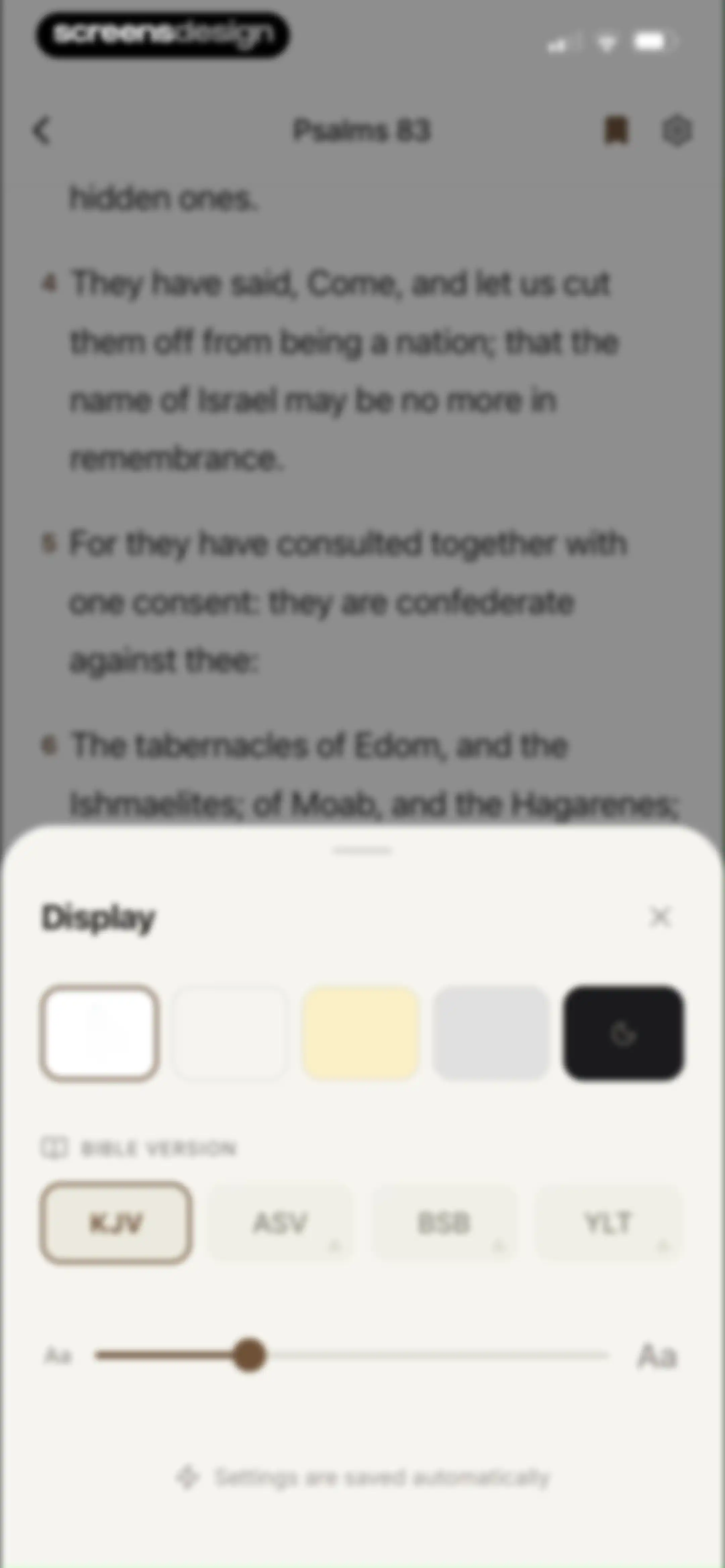 Holy Bible Widget: Daily Verse screen 107