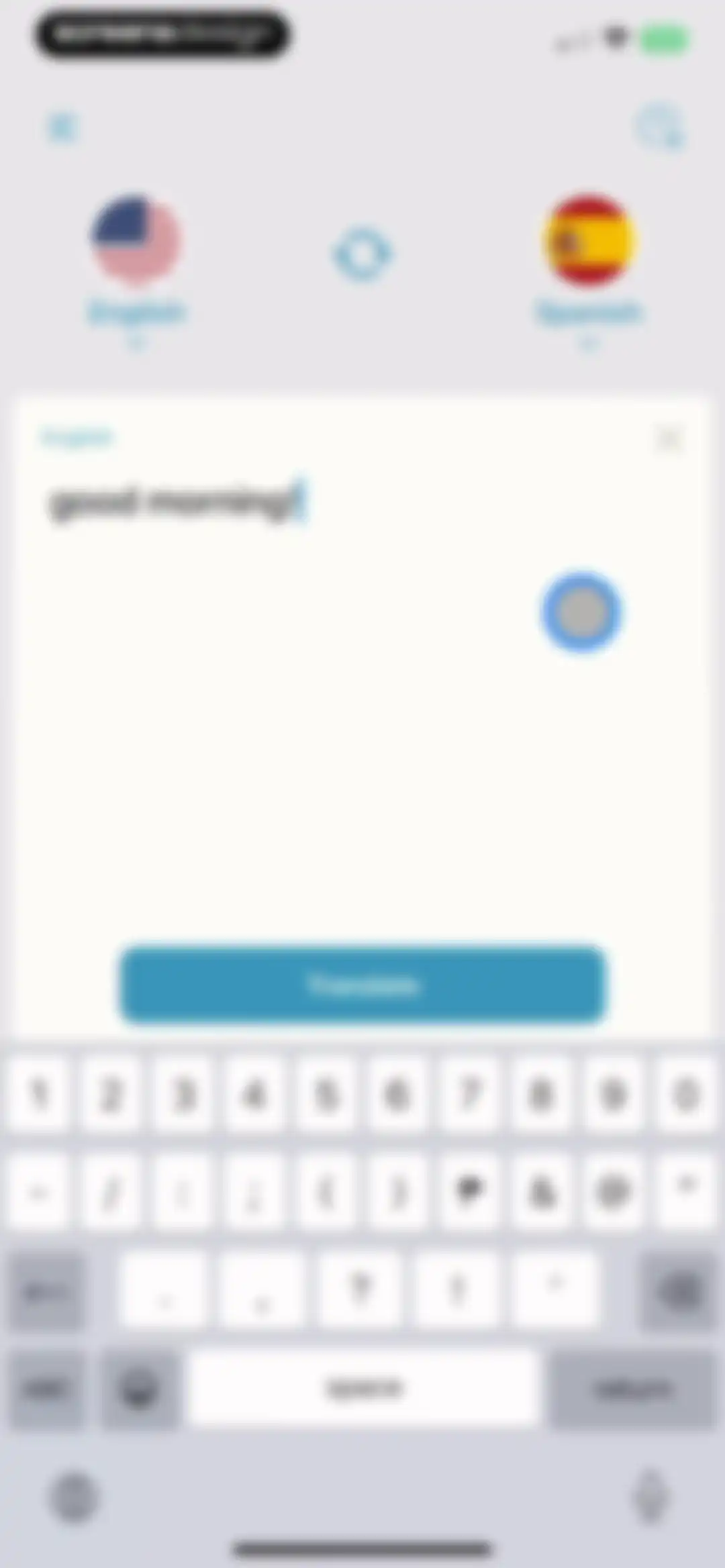 Translate: Voice & Text screen 11