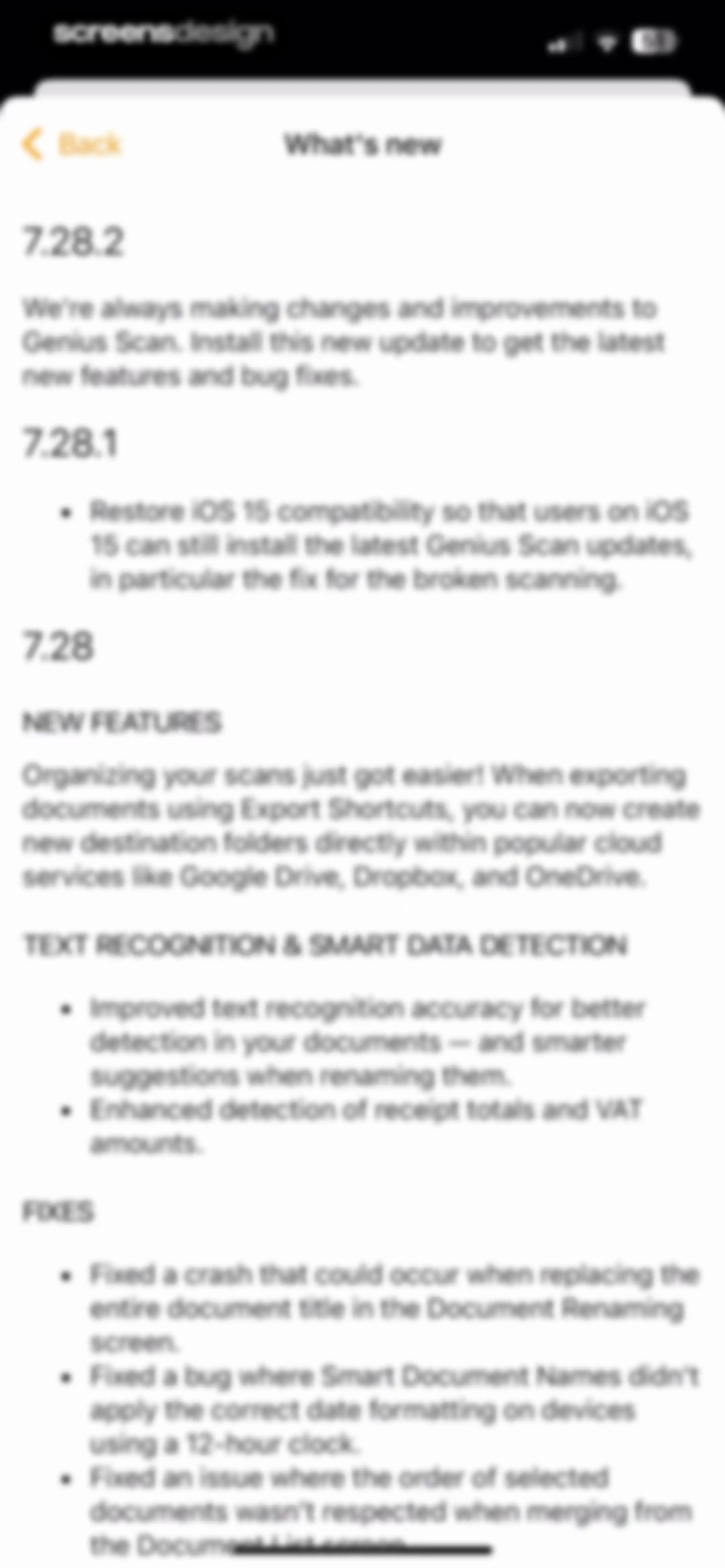 Scanner App: Genius Scan screen 102