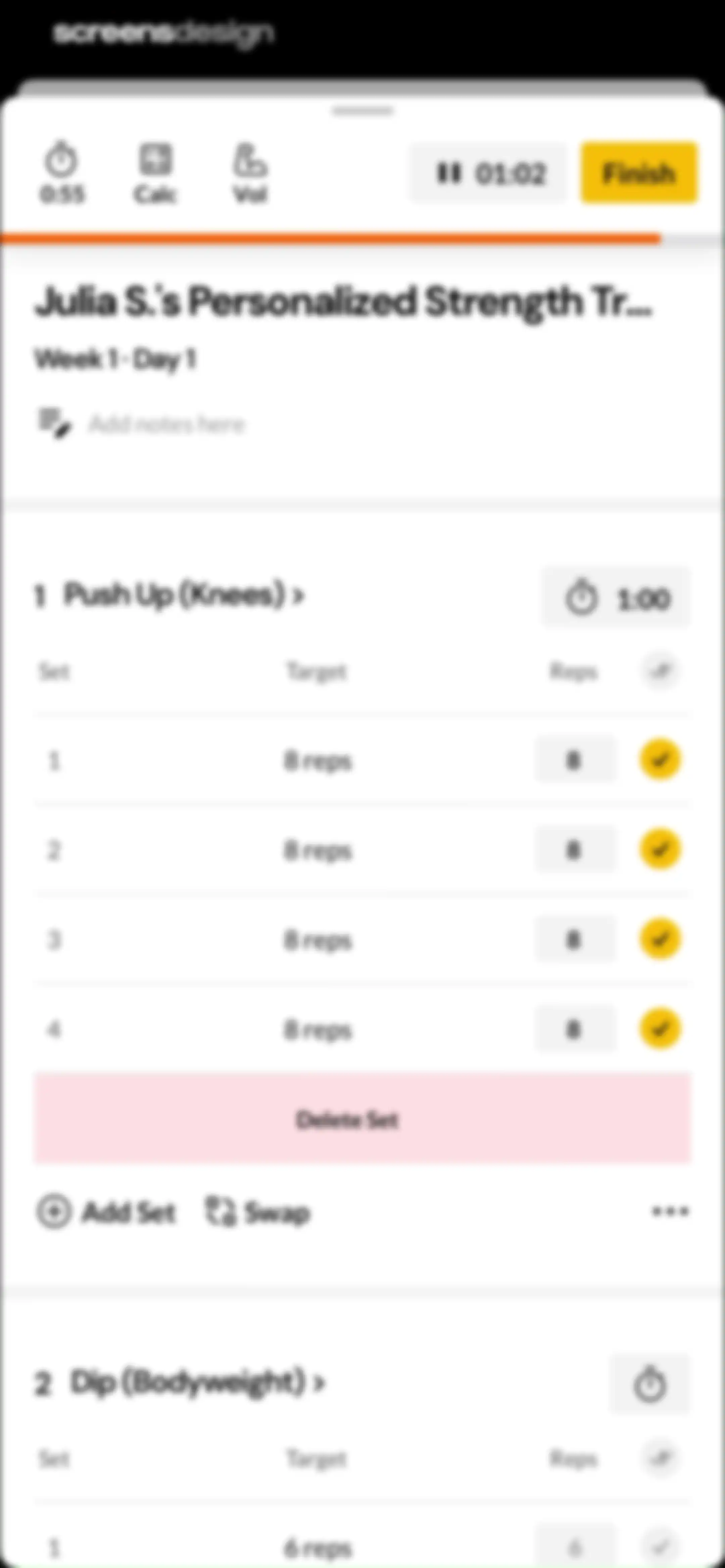 Boostcamp: Workout Programs screen 61