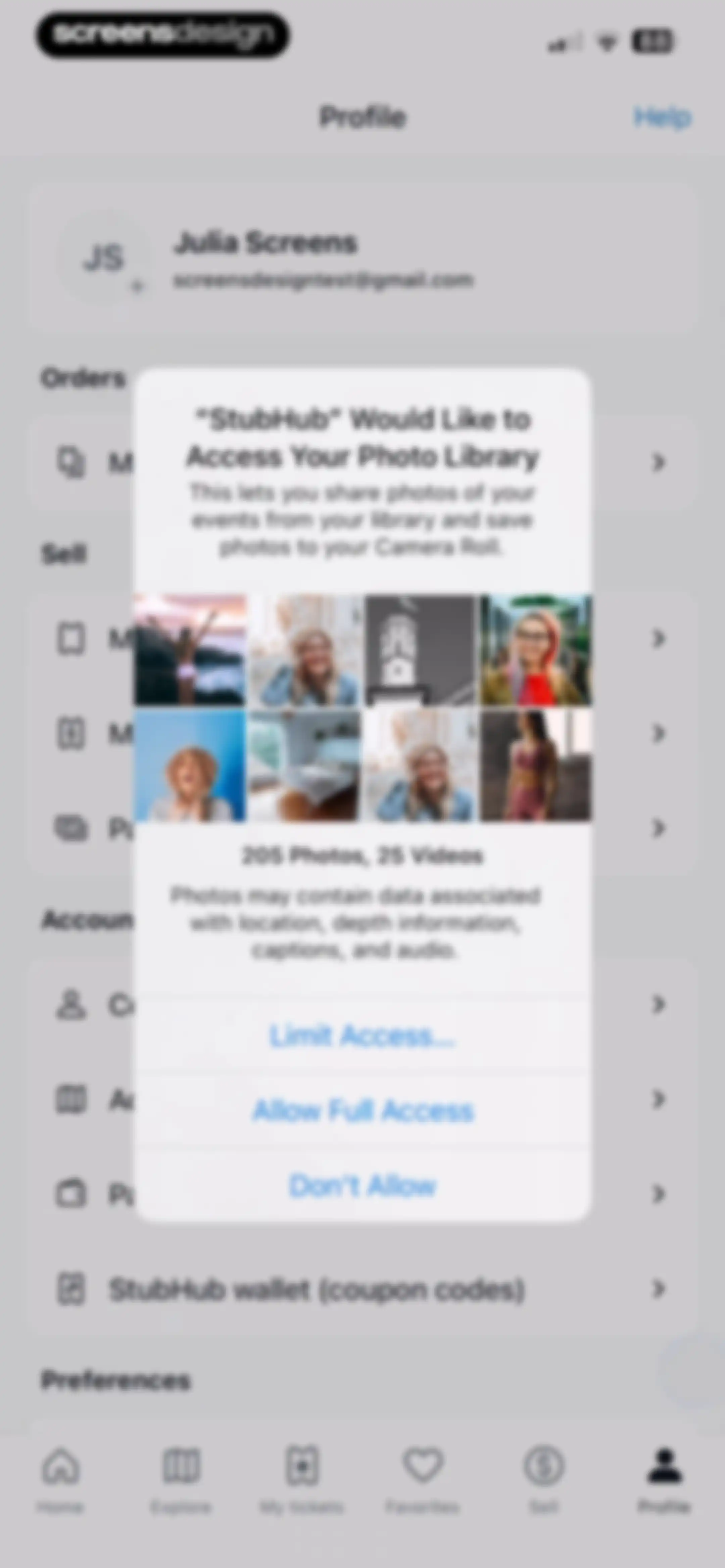StubHub: Event Tickets screen 87