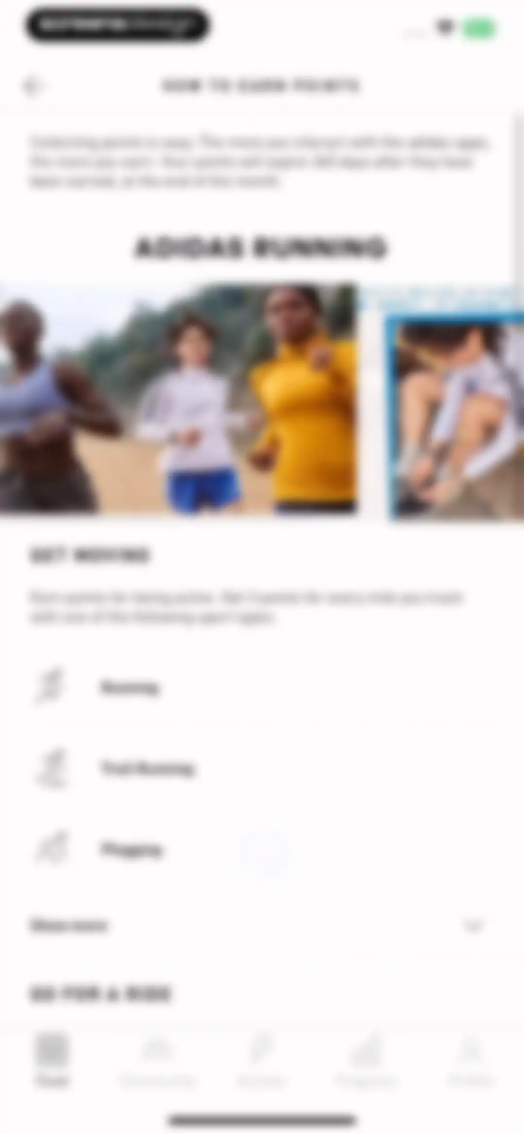 adidas Running: Run tracker screen 114