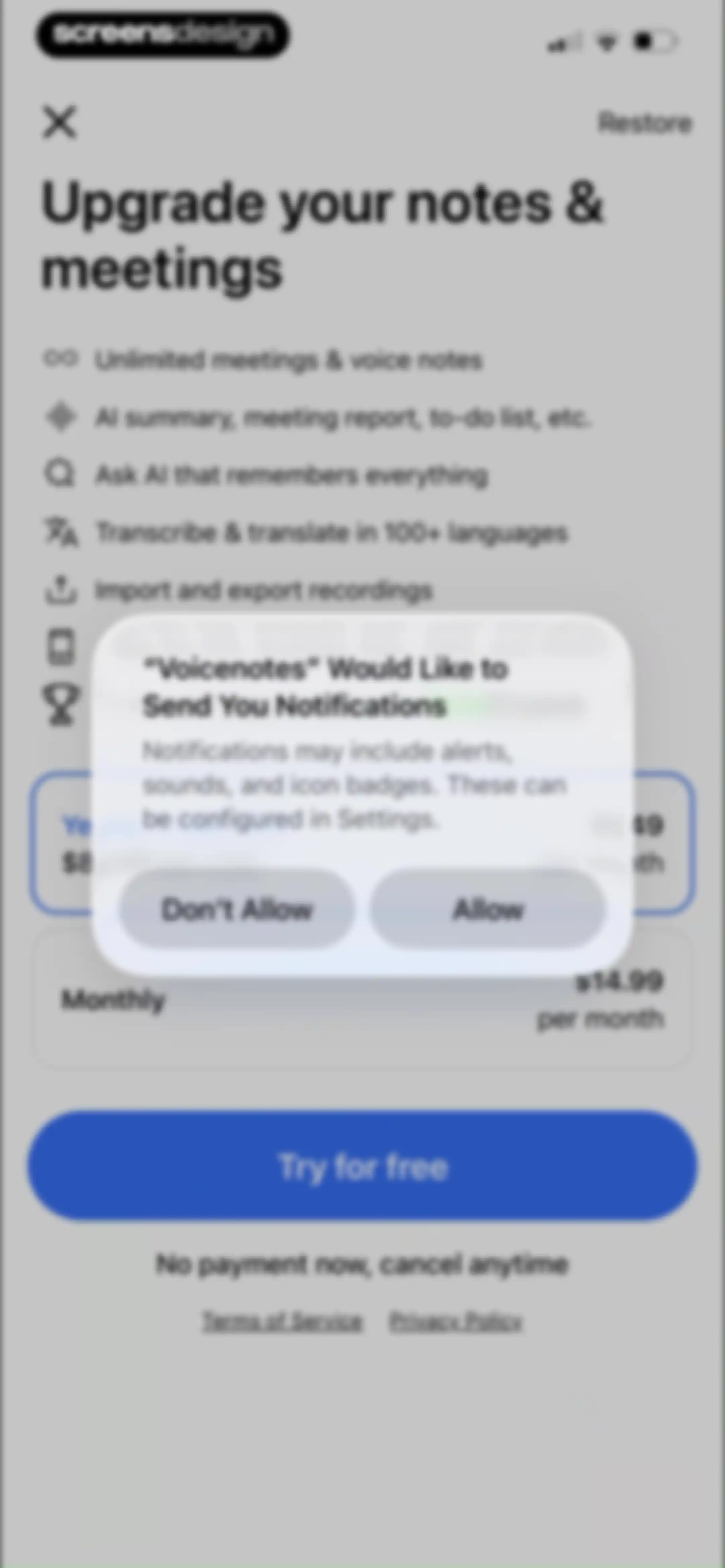 Voicenotes AI Notes & Meetings screen 14