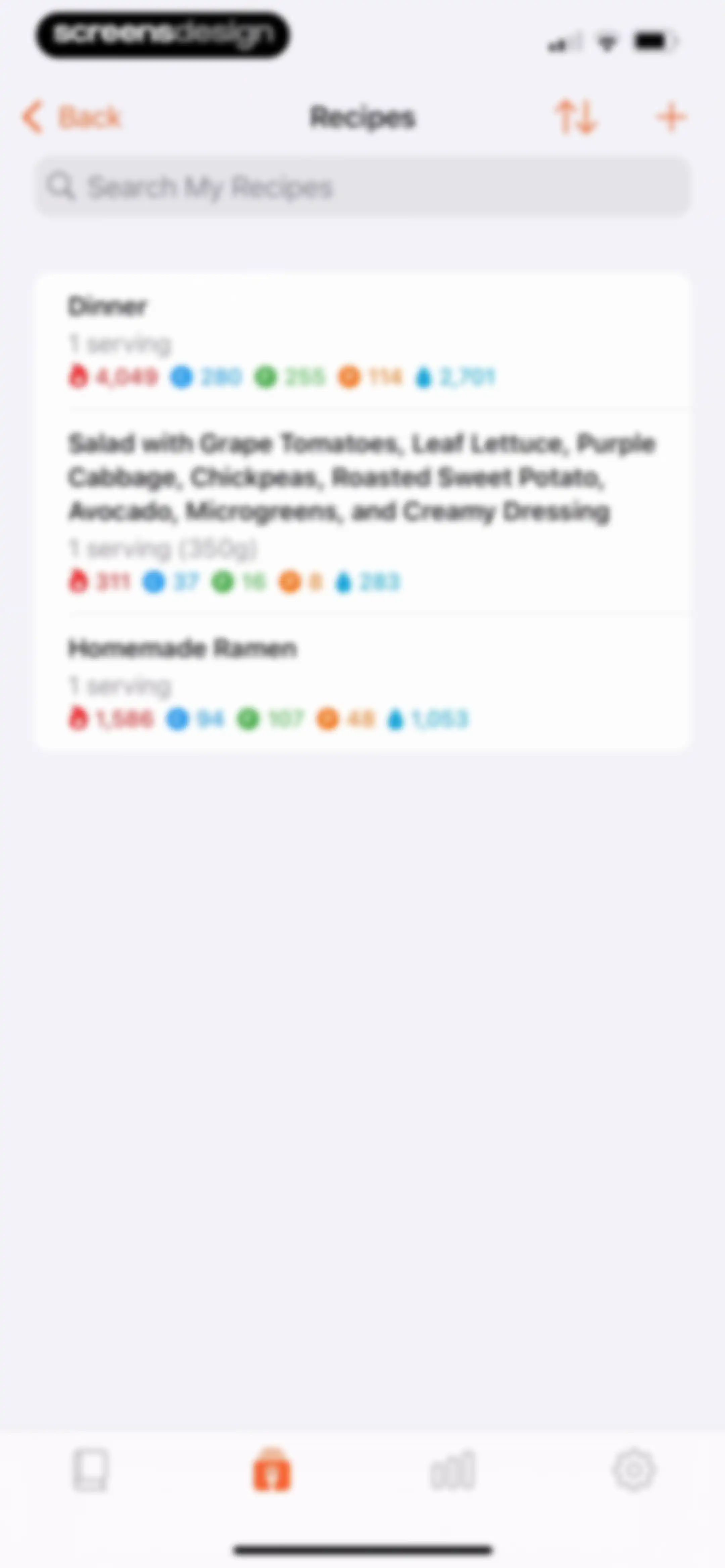 Nutrition Tracker: Foodnoms screen 161