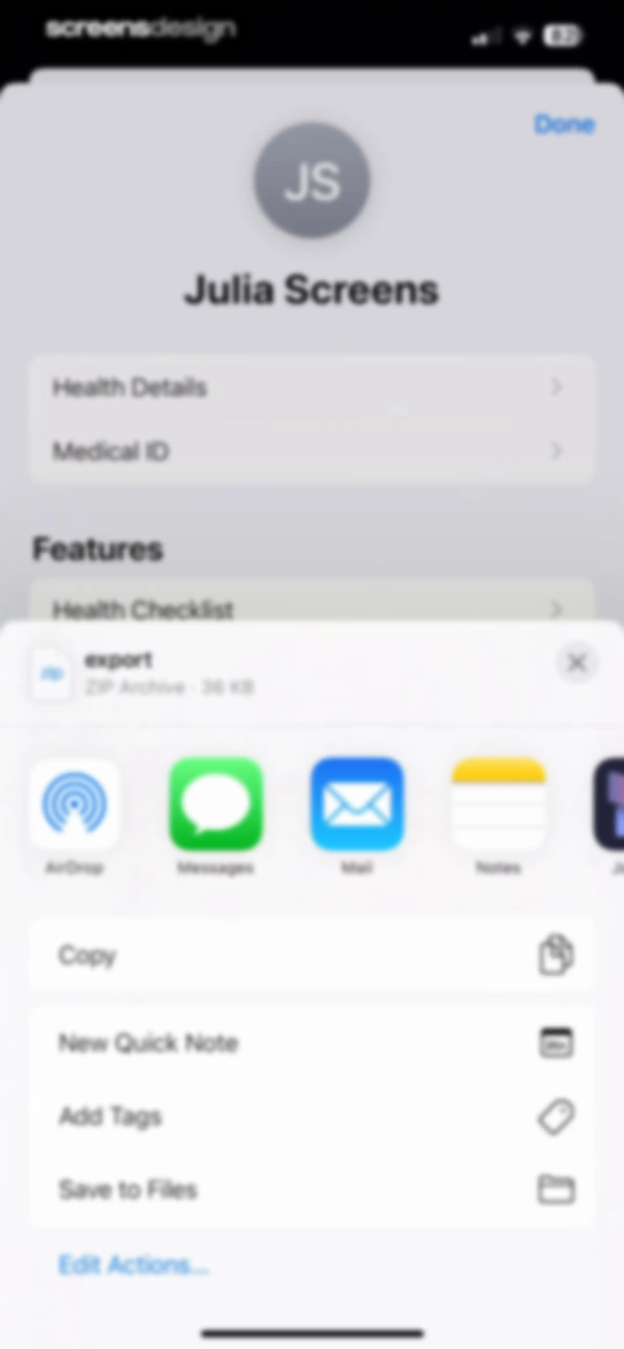 Apple Health screen 191
