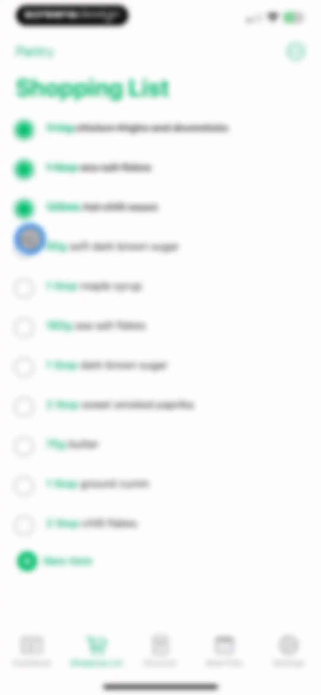 Pestle: Recipe Manager screen 39